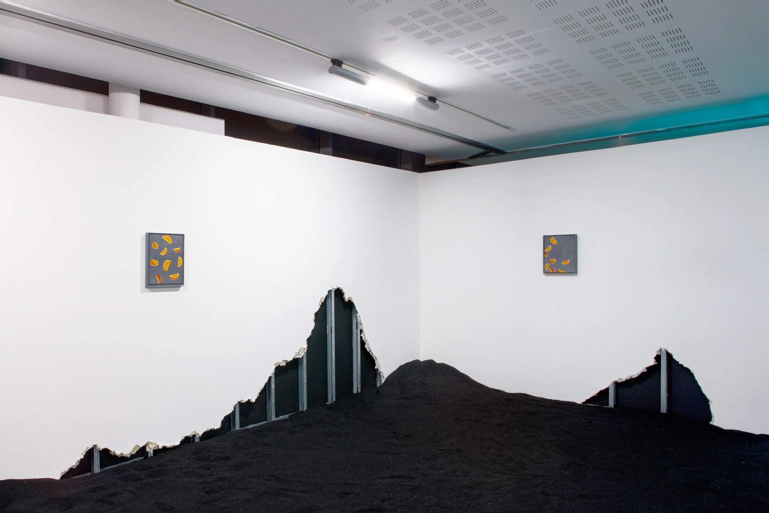 Resort , 2017 Plasterboard, metal stud, rubber crumb, oil and acrylic on board Dimensions variable