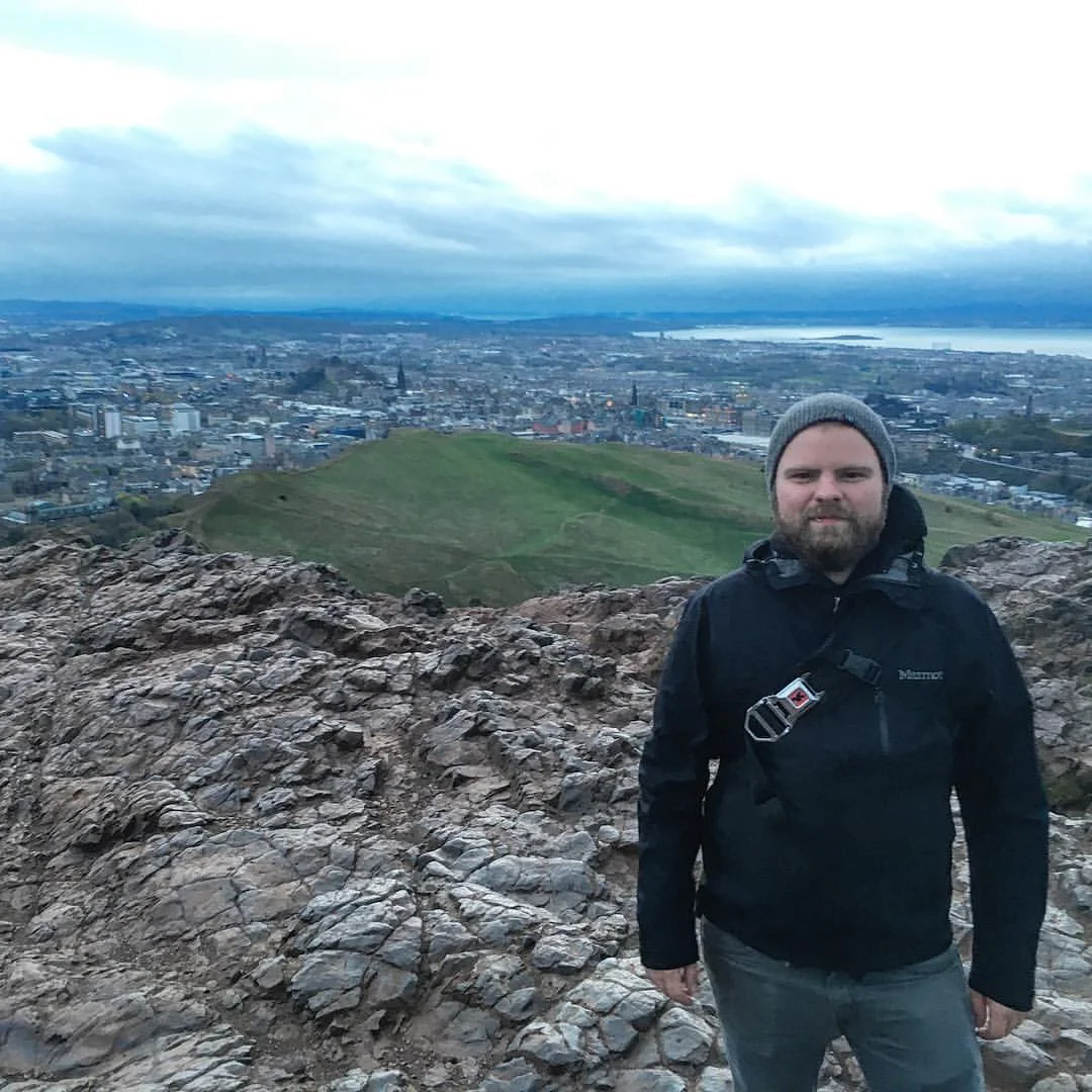 Overlooking Dublin Ireland after hiking the West Highland Way