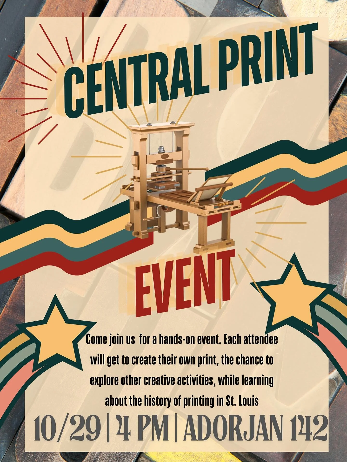 Come join us for our Letterpress Printing event!