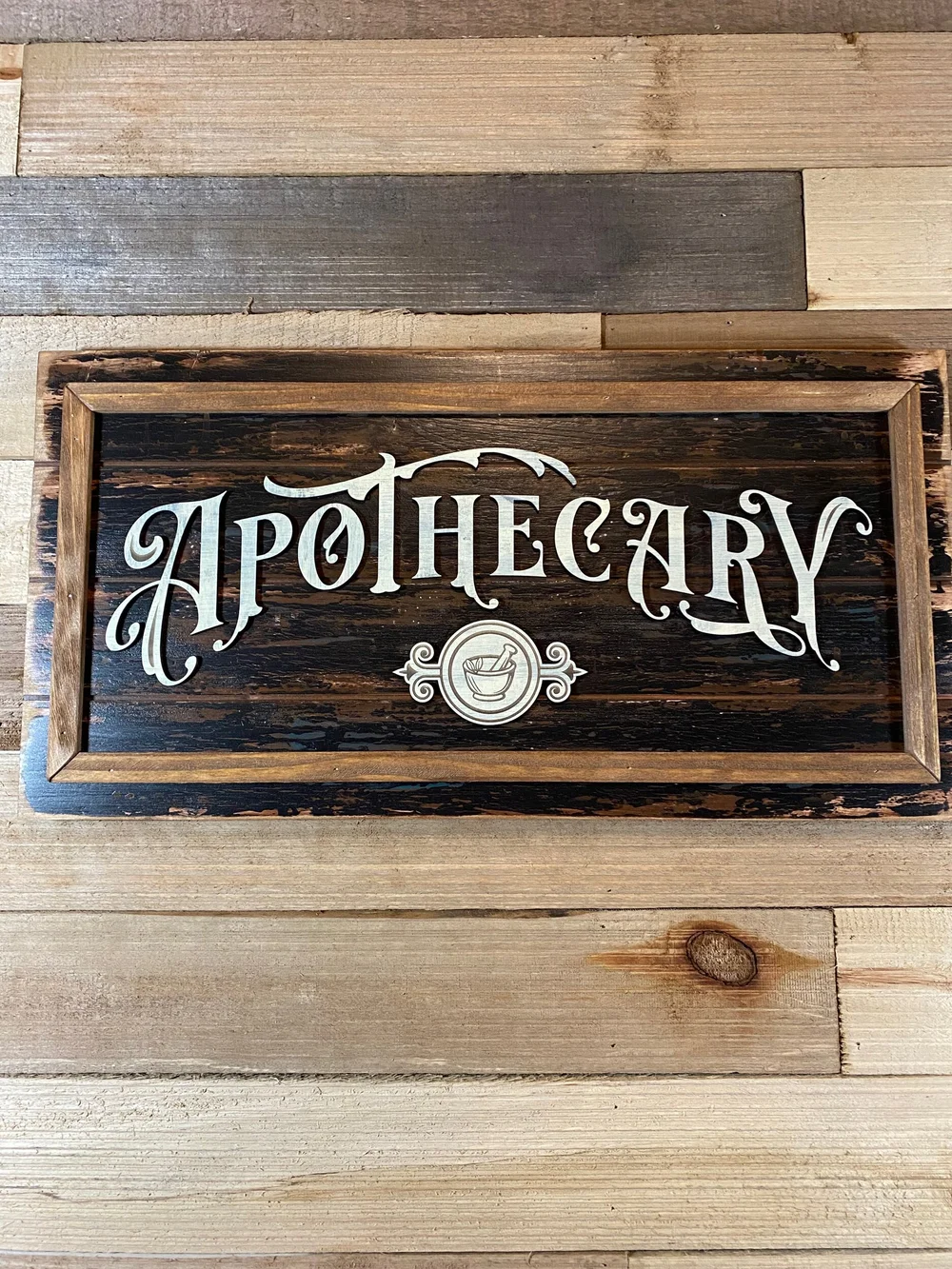 Enseigne "Librarian" En Bois Rustique - Fait Main Aux USA, Personnalisée, Style Vieilli