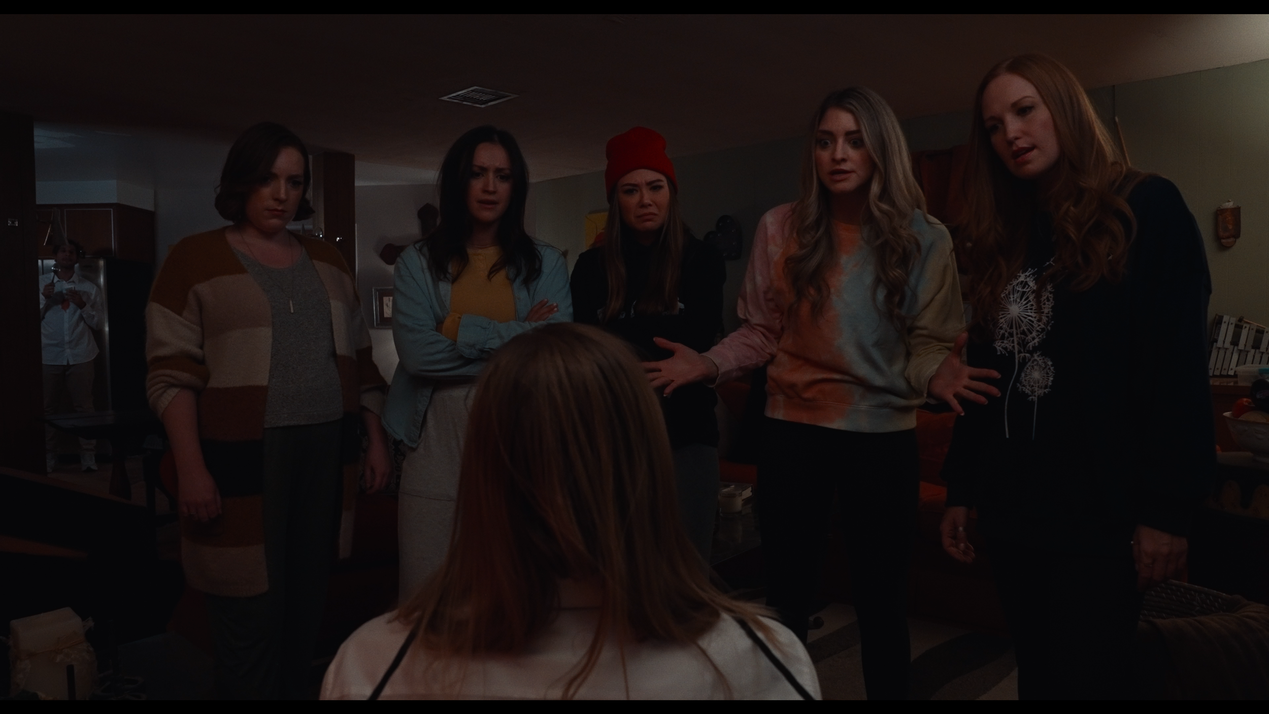 Rochelle Anderson(Gillian)_Harley Bronwyn(Avery)_Mandie Cheung(Dylan)_Geri Courtney-Austein(Marybeth)_Claire Dellamar(Nora)_Brian Flaccus(Jeremiah)_Girls Interogate Jeremiah.png