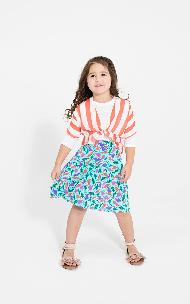 LuLaRoe Kid's Azure Skirt Size 10 3 DIFFERENT PRINTS AMERICANA 