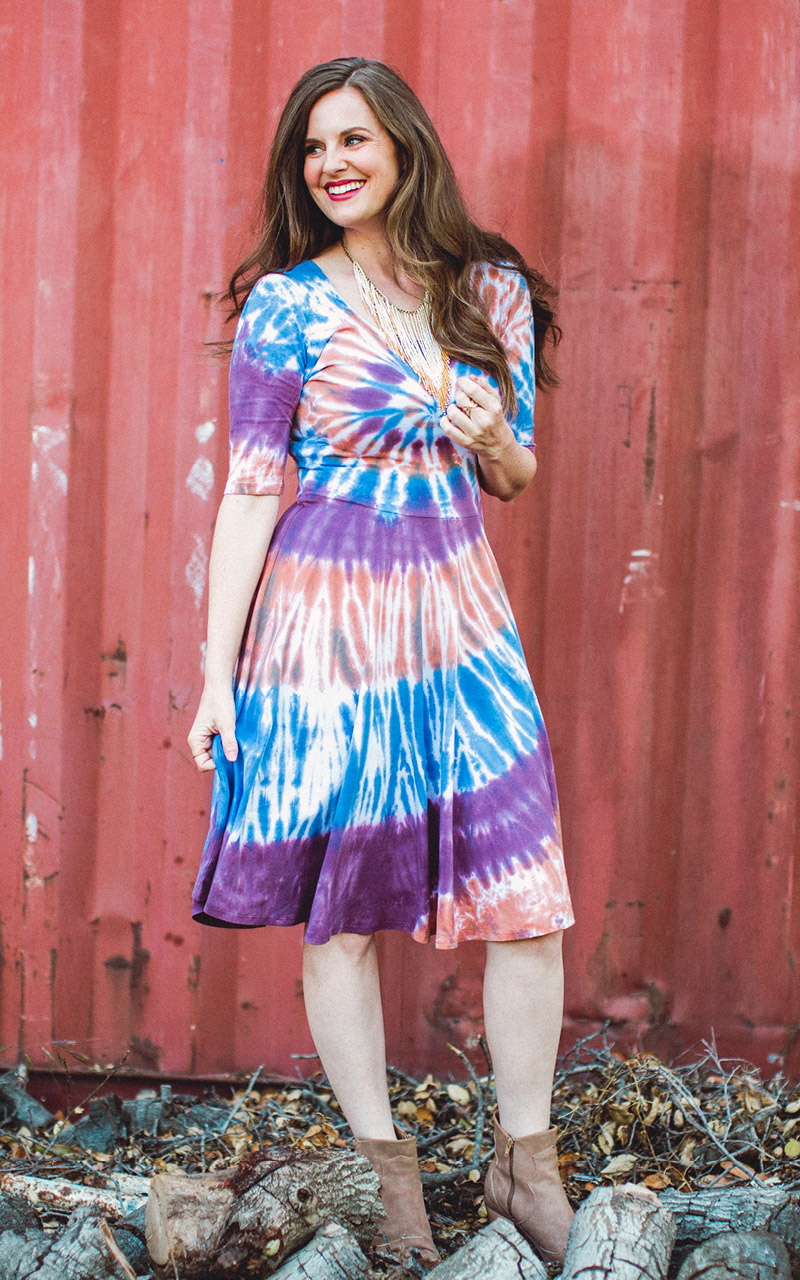 LuLaRoe-Nicole-Mid-Length-Skater-Dress-tie-dye-orange-purple-and-blue.jpg