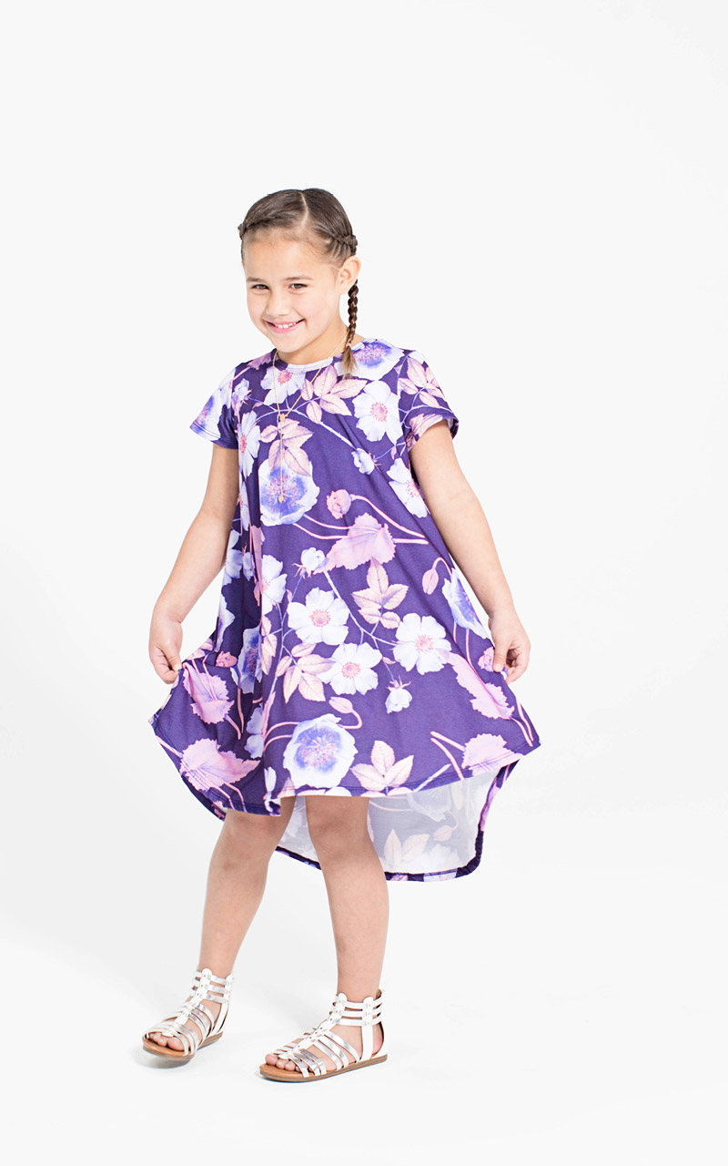 Kids 4 New Details about   LuLaRoe Scarlett Dress Multi-Colored Roses 