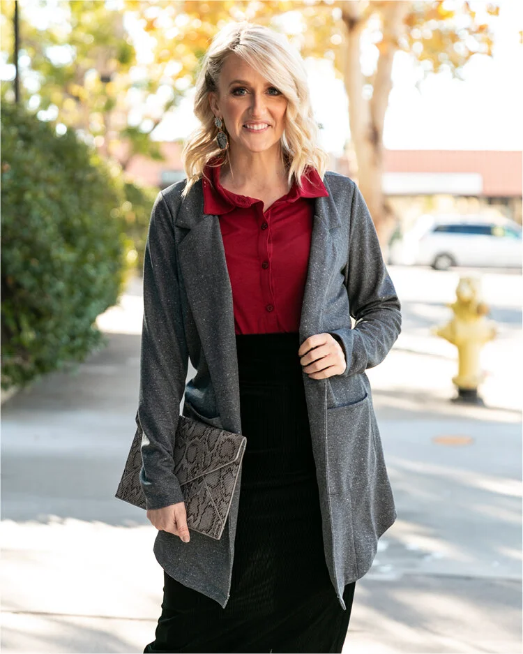gwen knit blazer
