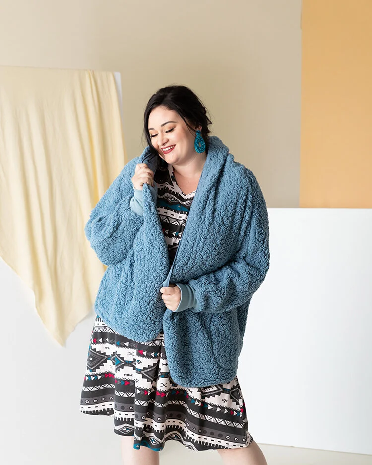 teddy bear jacket blue