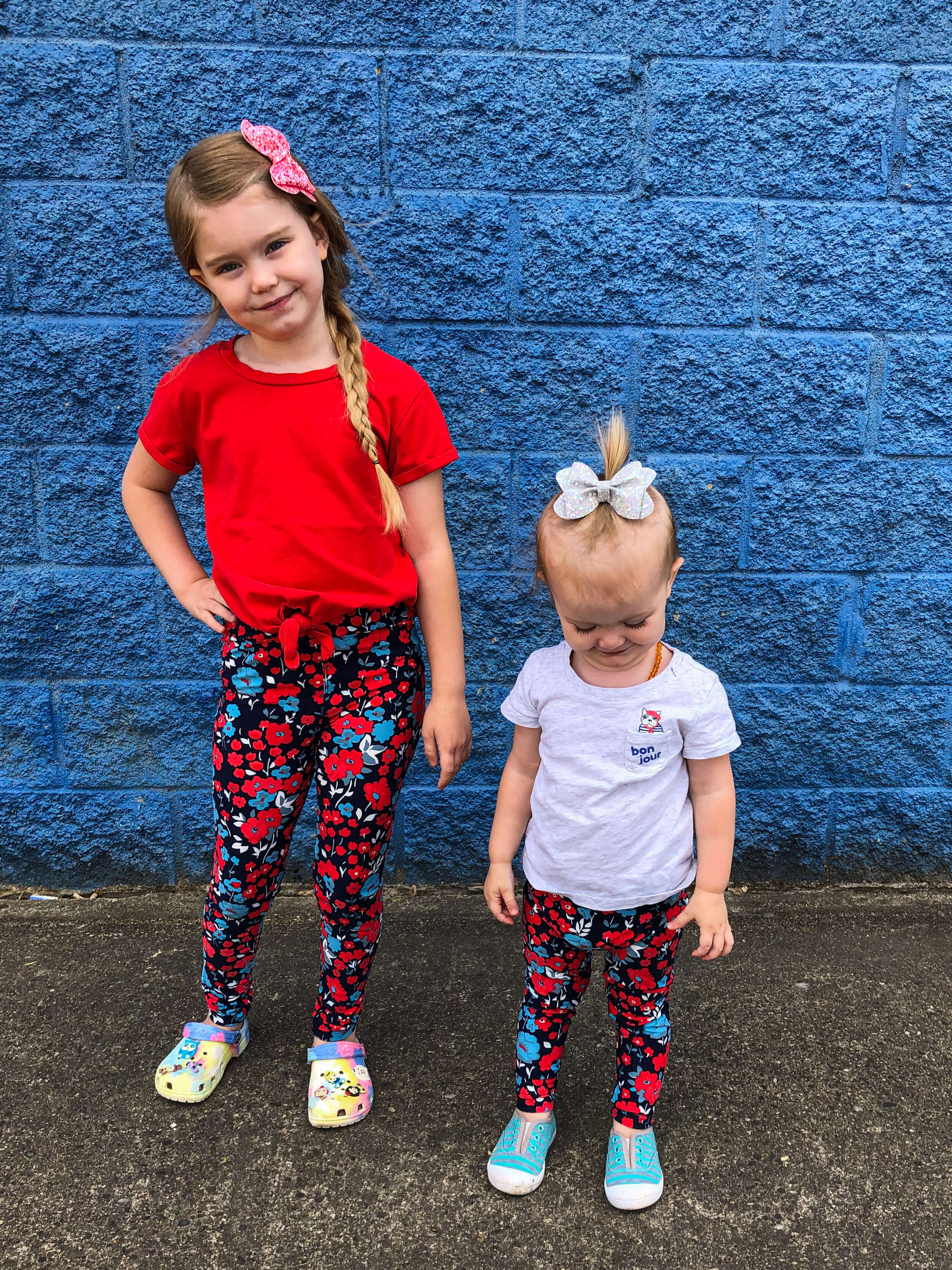 LuLaRoe S/M Child Kids Leggings LLR -BNWOT Americana Red White Blue 