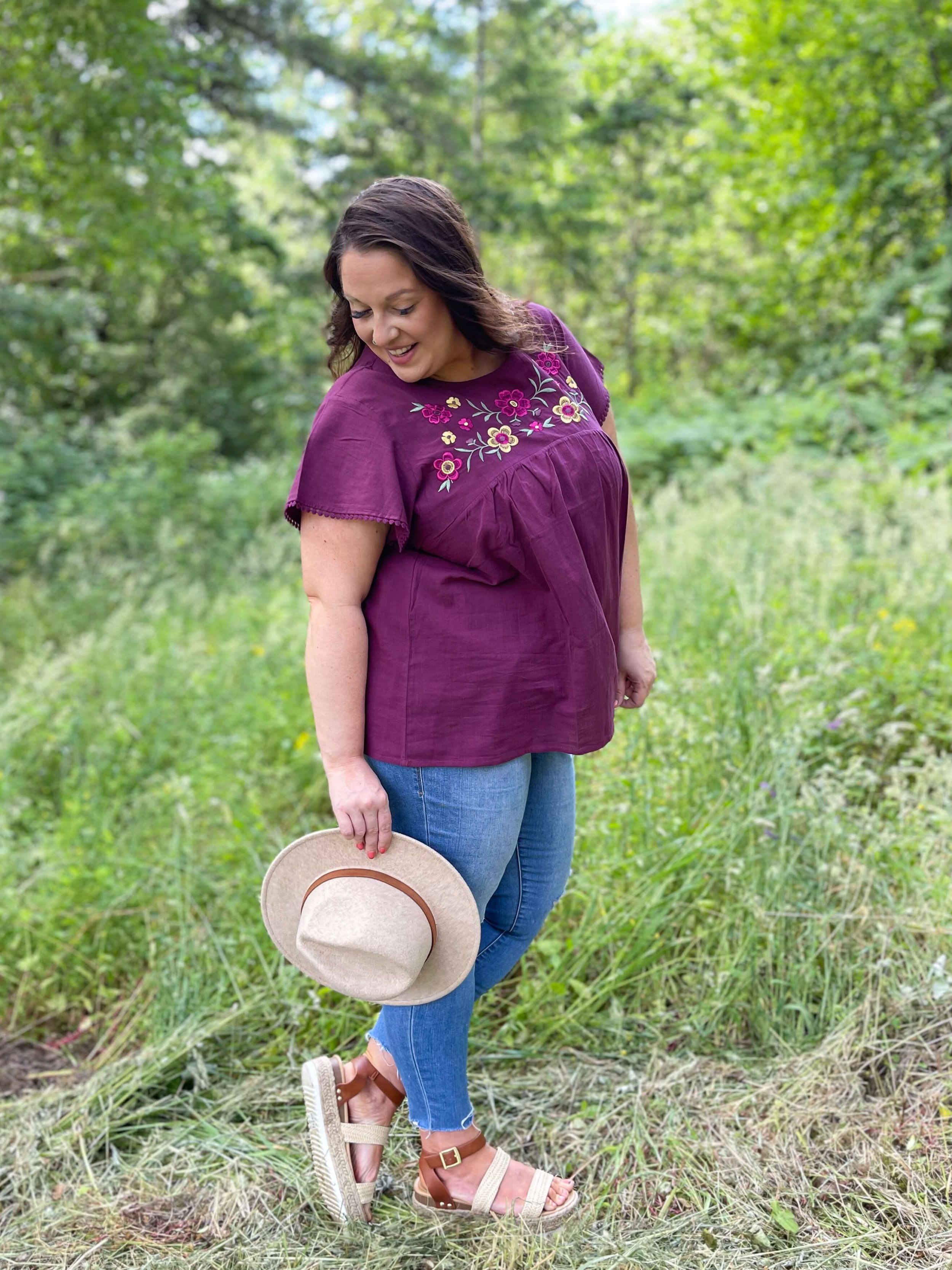 Paisley Embroidered Top - Boho Collection