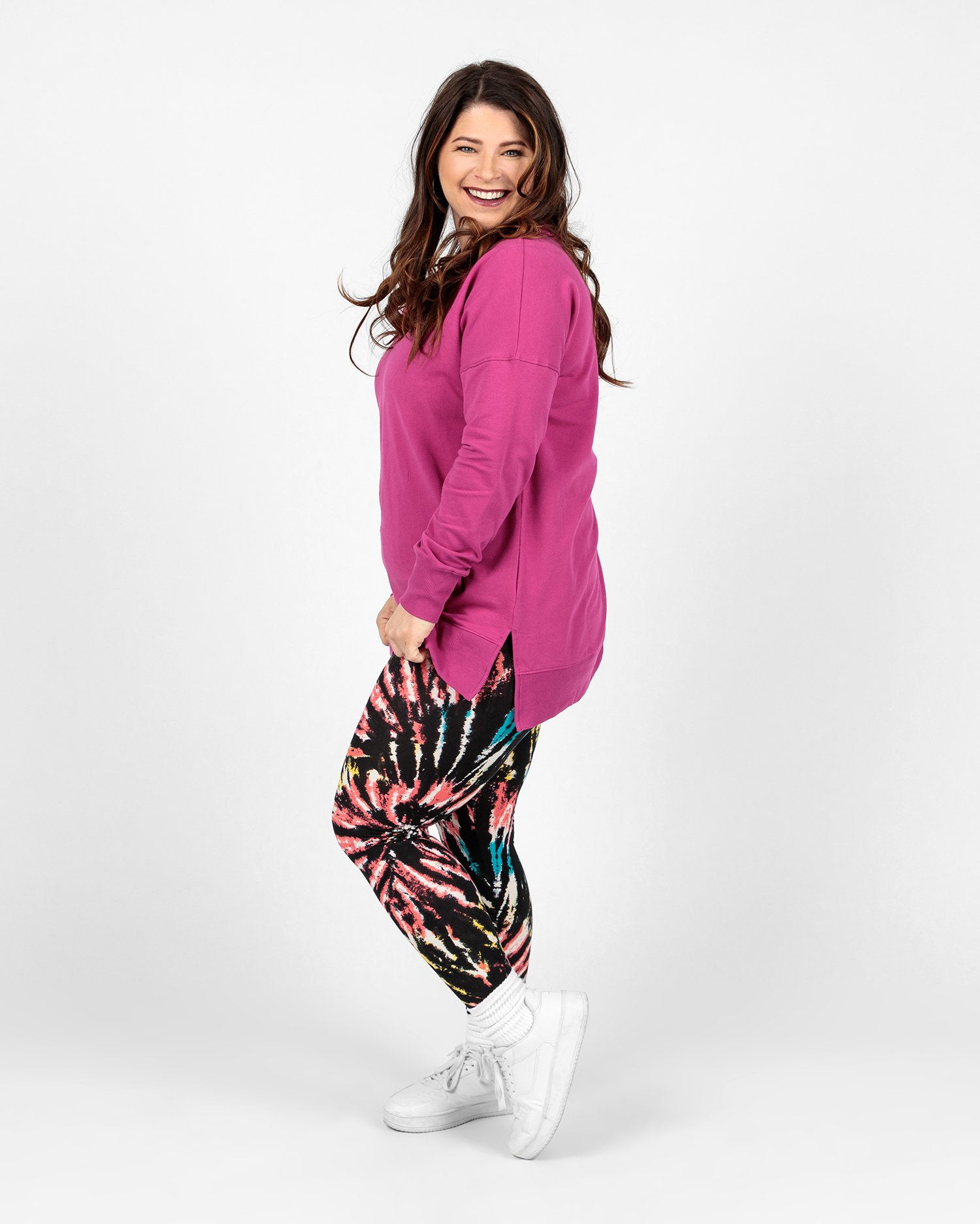 Women's Leggings Bright Multi Colored Print By New Mix Size :One Size NWT