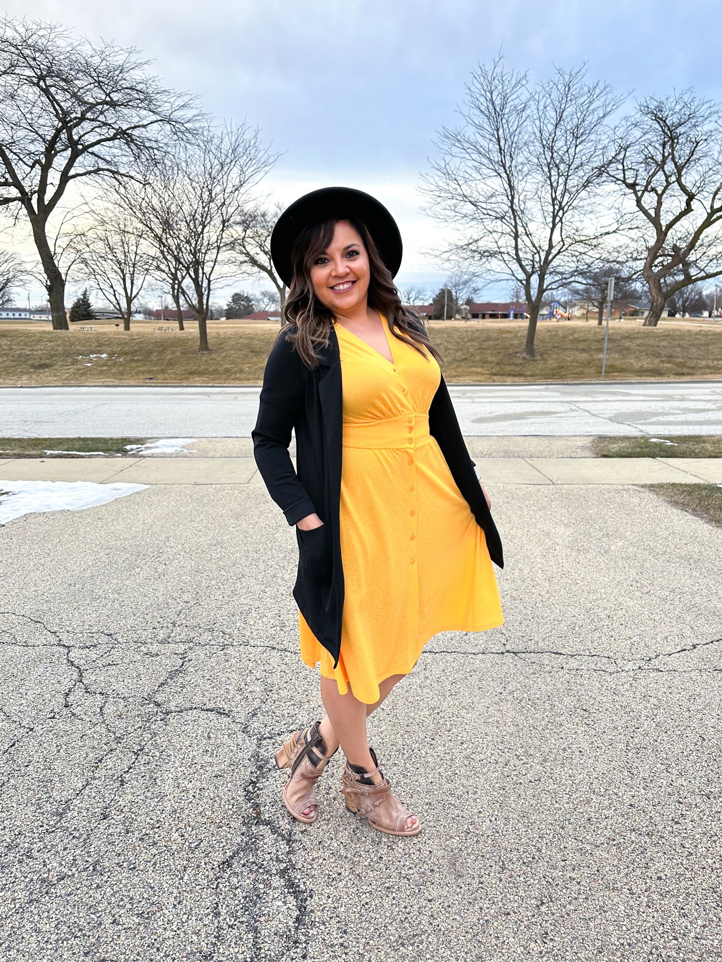 Skyler Midi Button Front Dress LuLaRoe