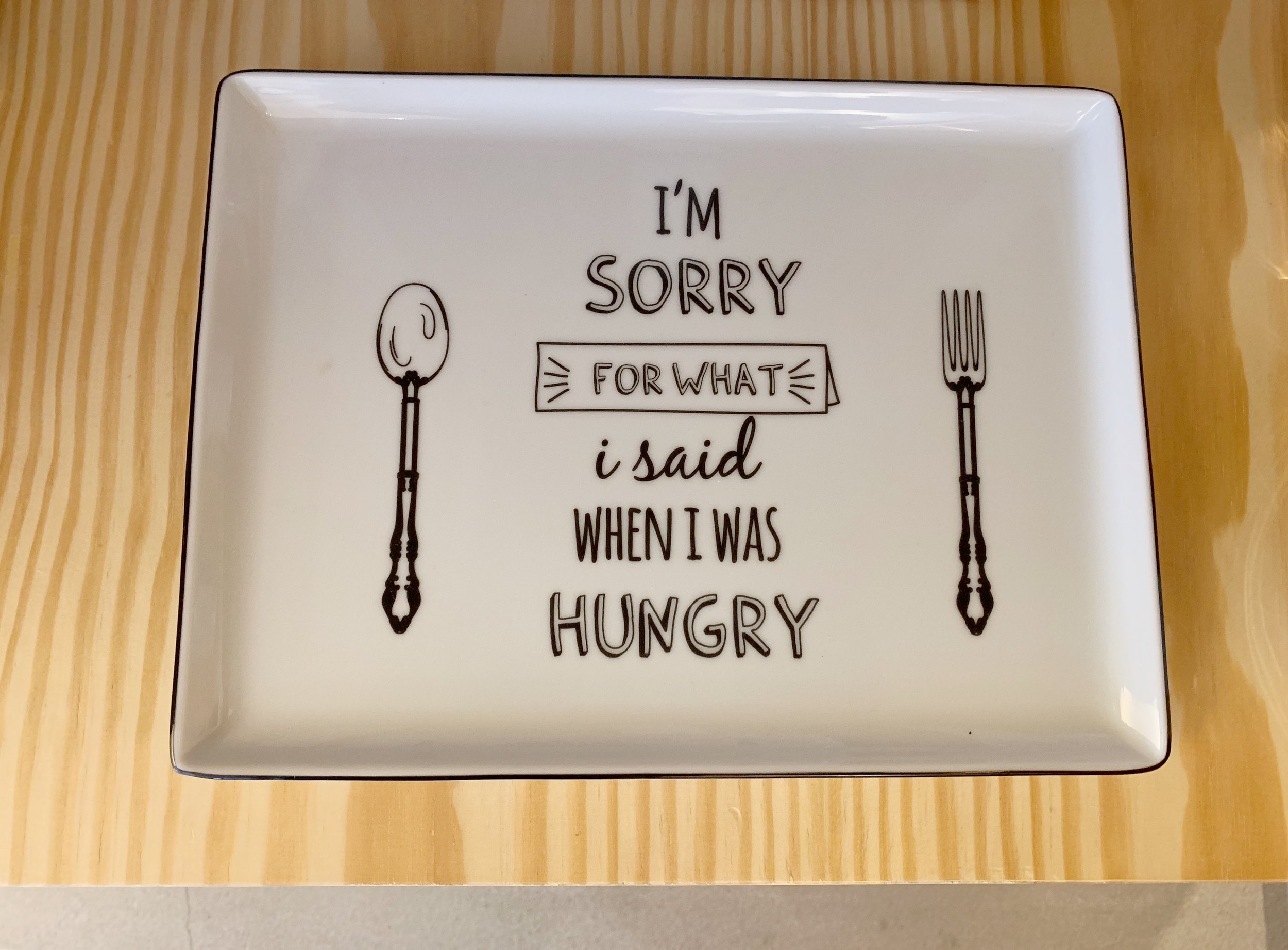 This hotel was perfect. How many times have I had this EXACT thought? Plates like these and other items could be purchased from the hotel gift shop.