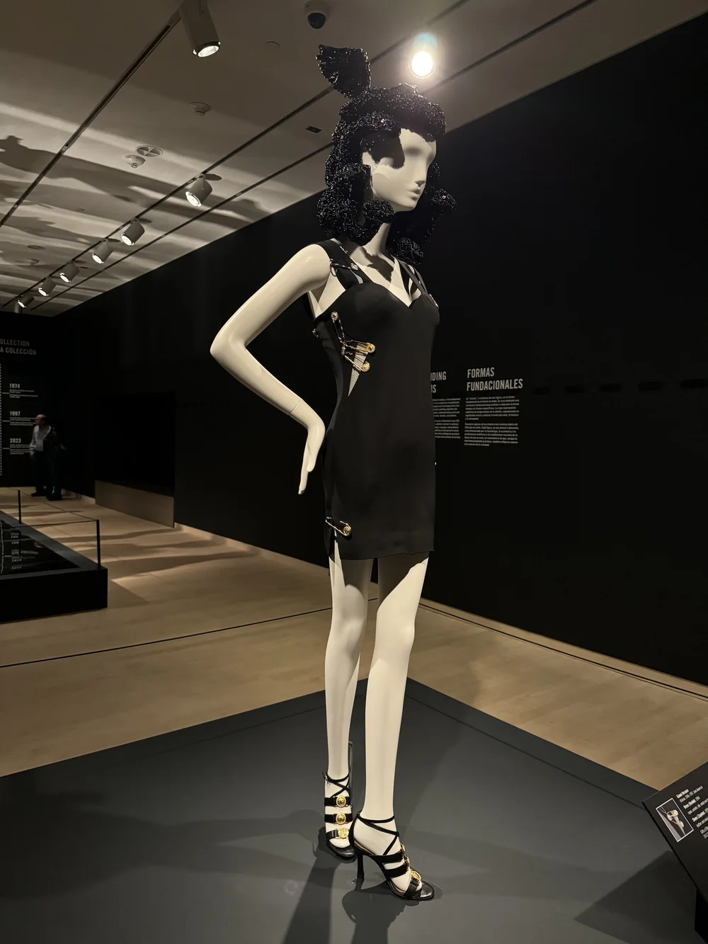 Dress and Shoes by Gianni Versace | Headpiece by Stacey Eden