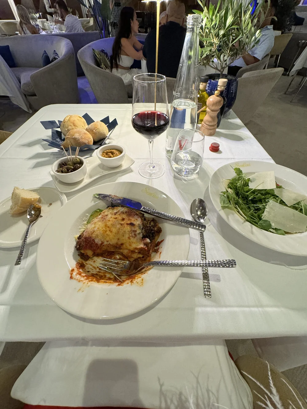 Dinner at Scalini inside the JW Marriott