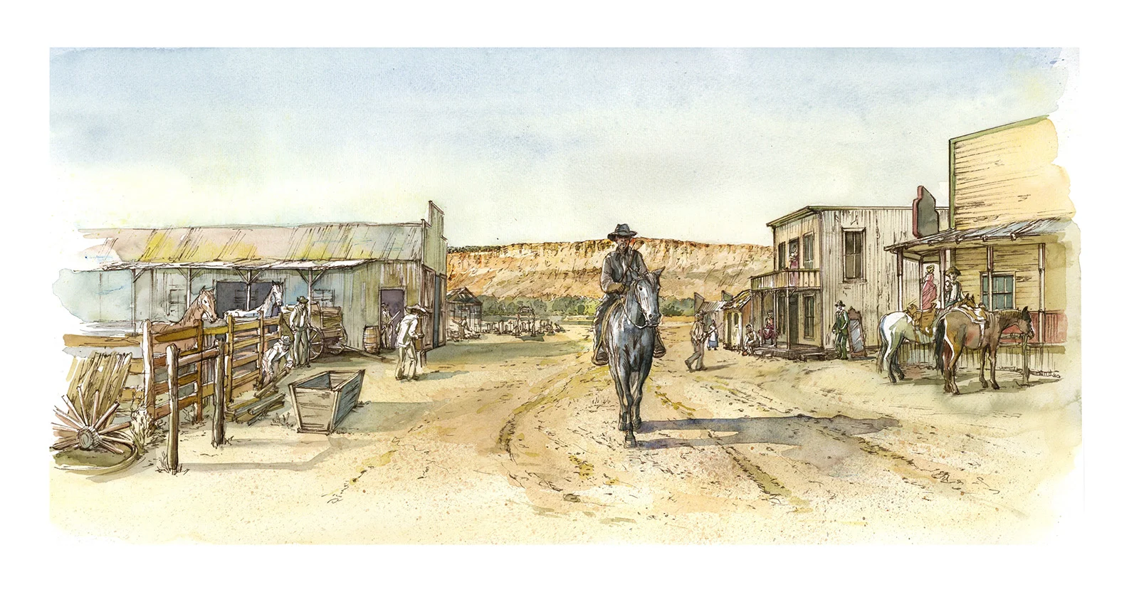 The Magnificent 7: Amador View of Chisholm Entering Town