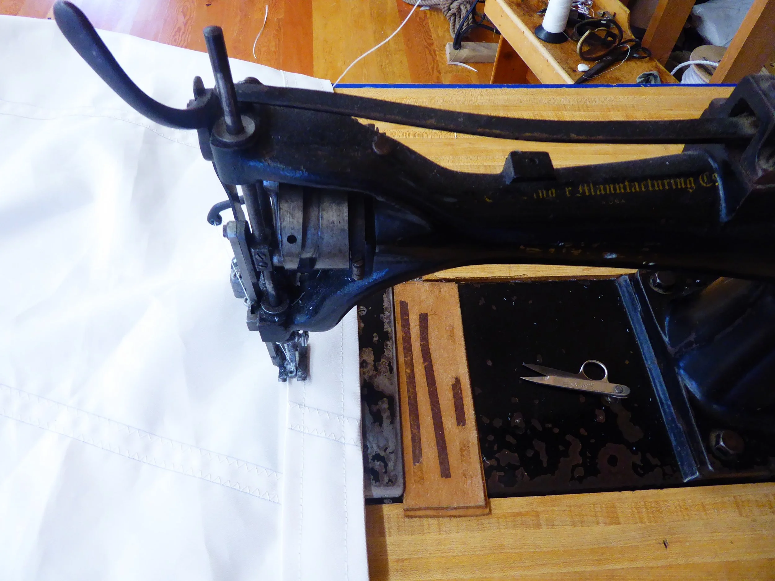 The last step for the machine work is finishing the edges. This method of finishing the edge is called tabling.