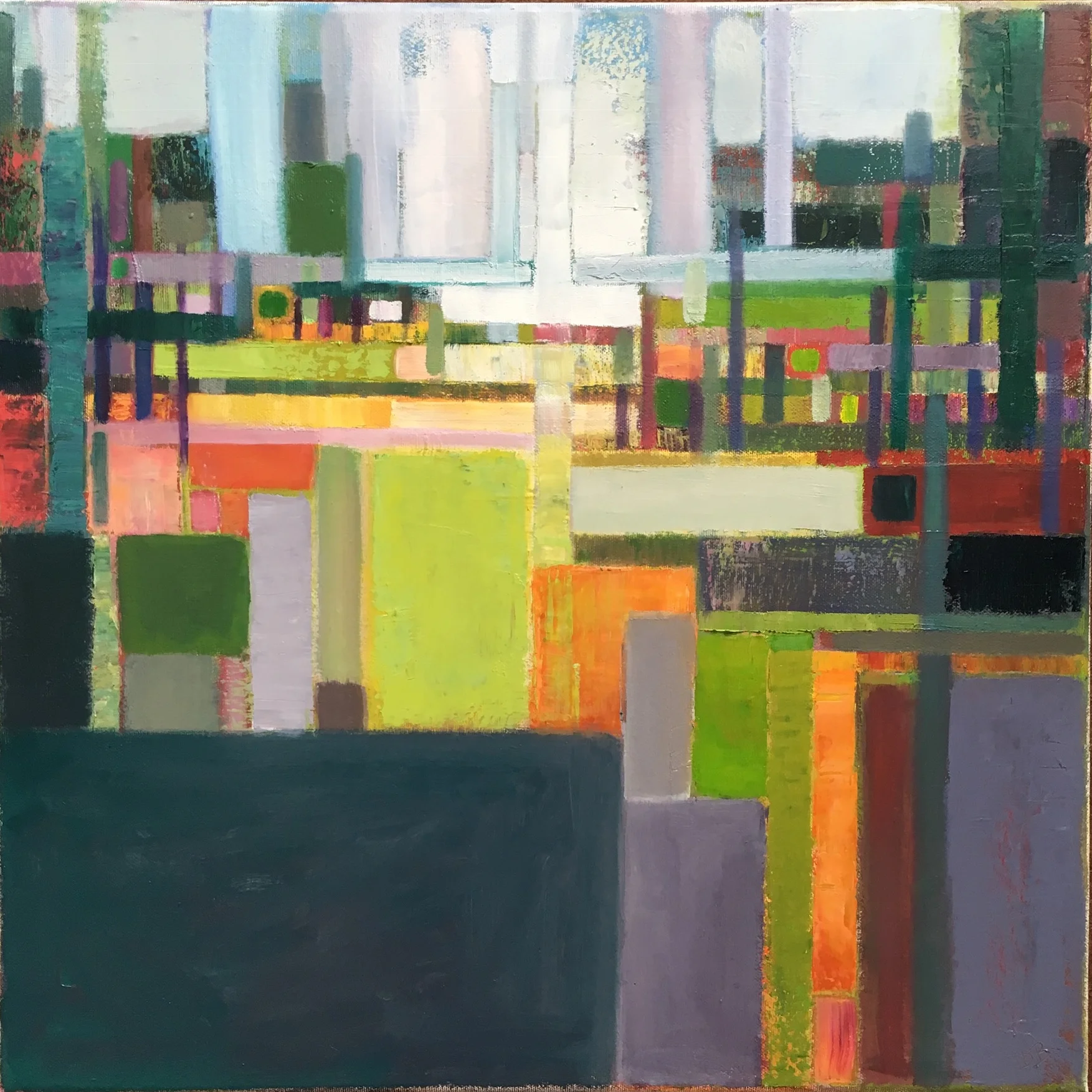 ‘Green Spaces’ oil on canvas 50x50cm £595