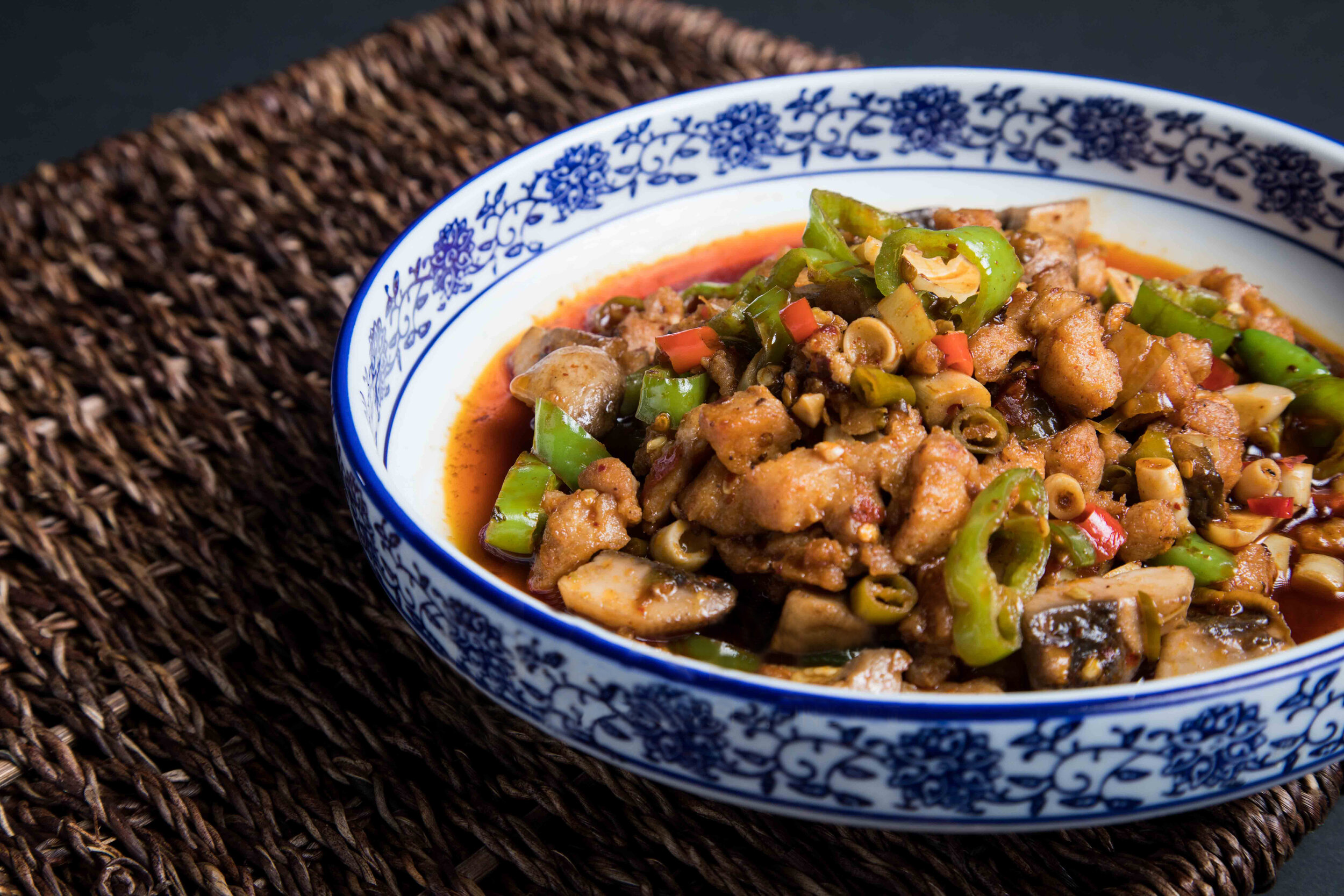  Stir Fried Cod w. Green Peppercorn &amp; Mushrooms 