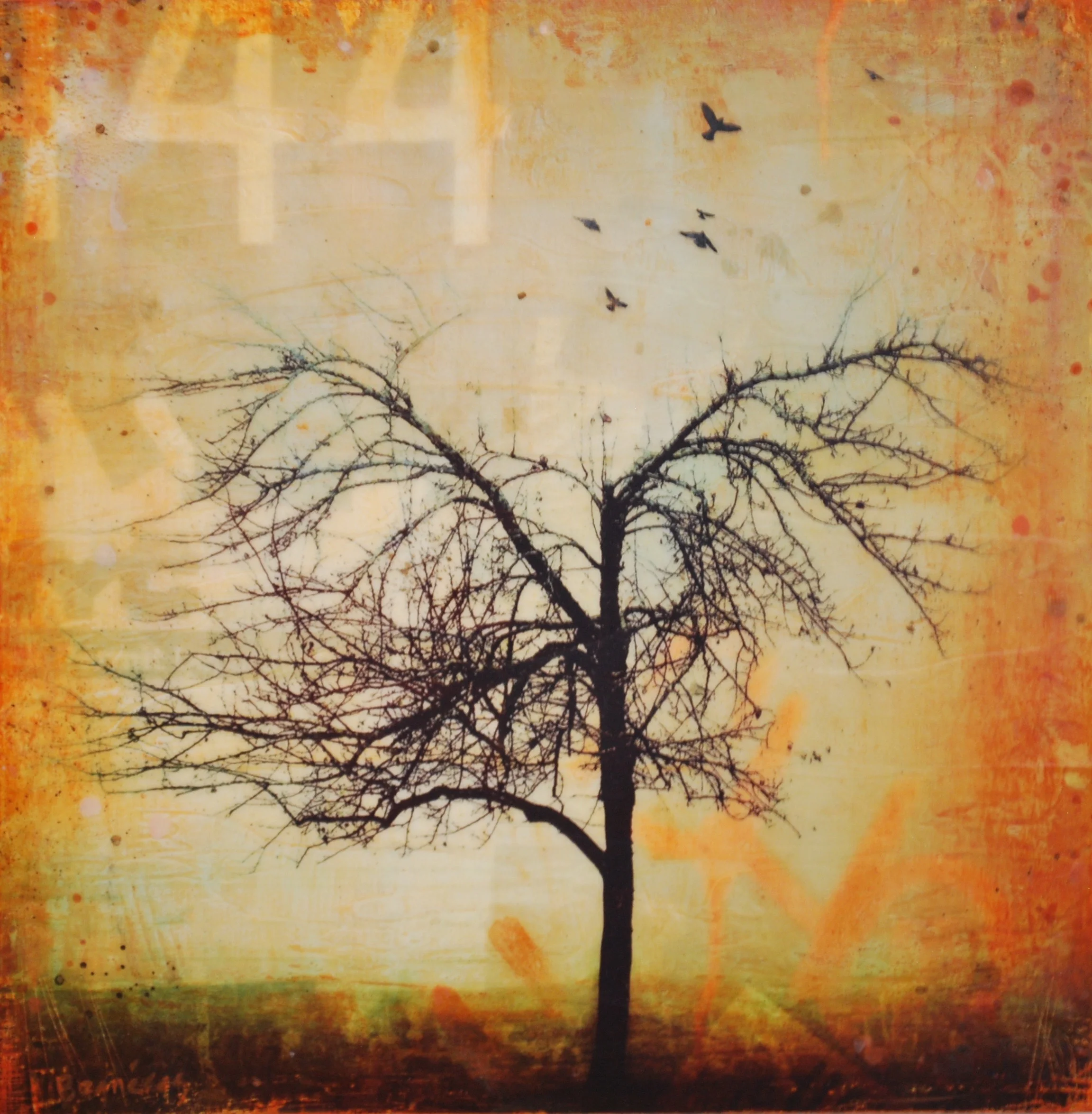 Urban Anthology 2018, mixed media on cradled panel, 12x12 inches sold
