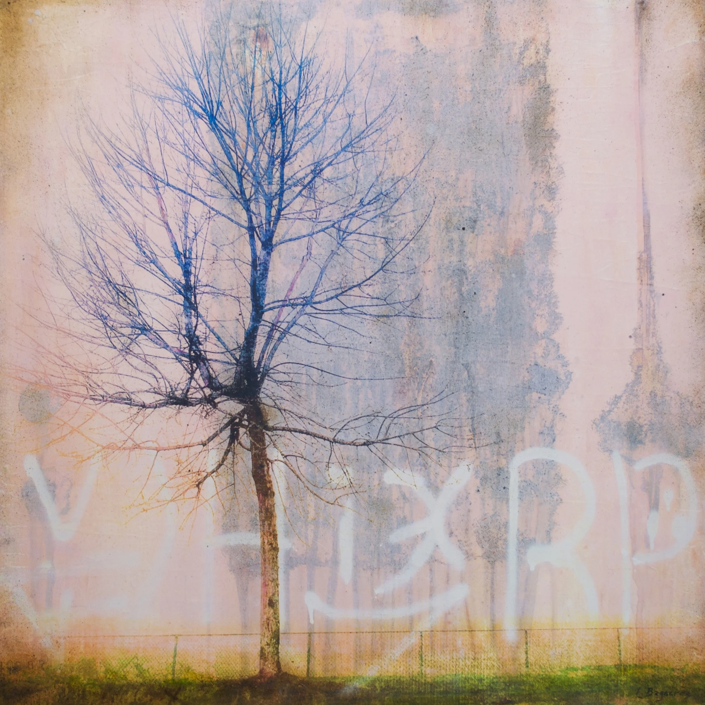 Rusts Never Sleeps 2019, mixed media on cradled panel, 30x30 inches