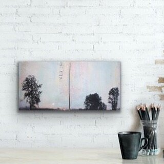 It&rsquo;s a diptych 🙌
&lsquo;Contre-Jour&rsquo; 8x16 2022 #mixedmedia #contemporarylandscapepainting #contemporarytreepainting .
.
.

#canadianartist #canadianart #vancouverartist #mixedmediaartist #artistofinstagram #mixedmediaart #acrylicpainting