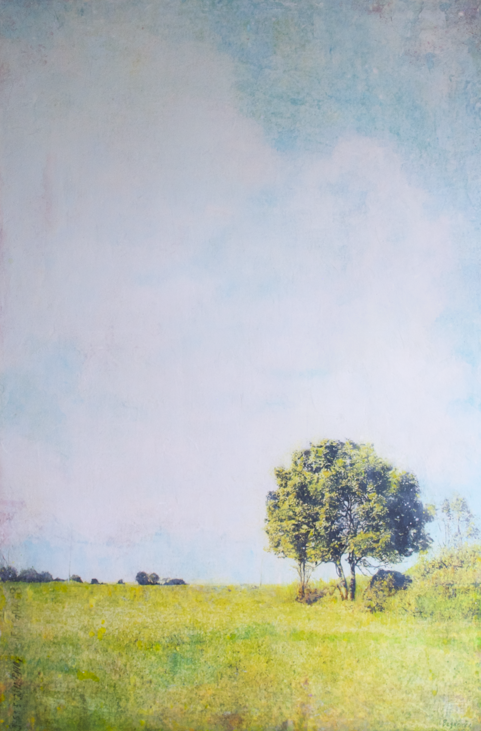 Passé Simple 2023 mixed media on cradled panel, 42x28 inches