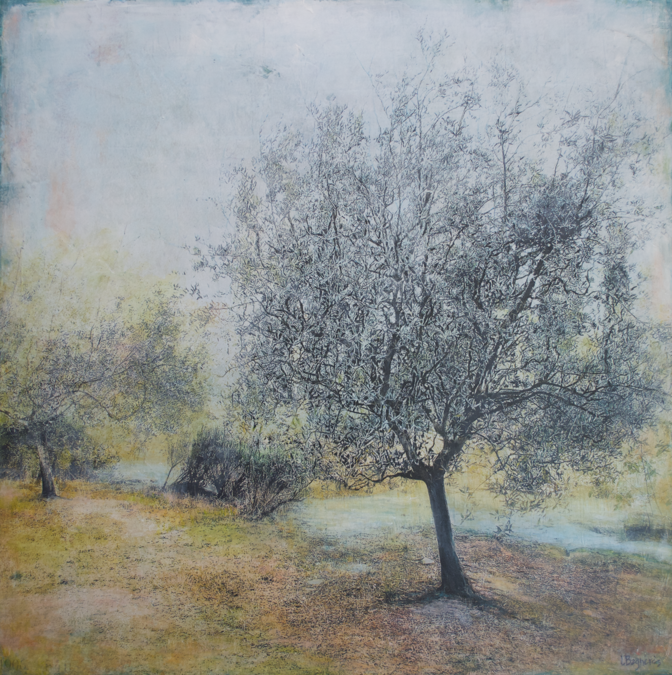 Sagesse : Wisdom 2023 mixed media on cradled panel, 30x30 inches
