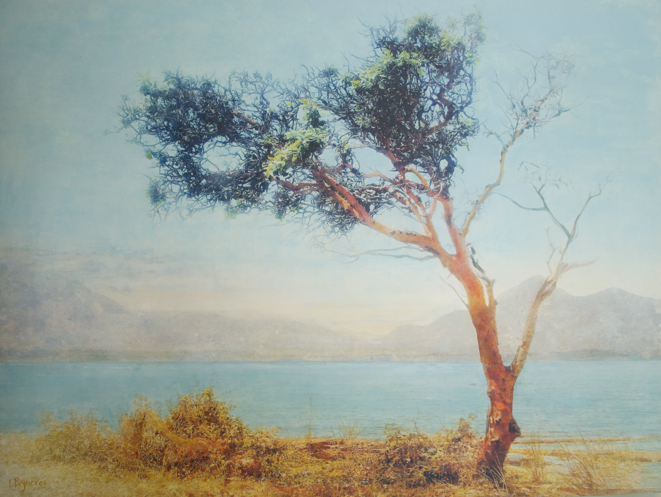 Island Tempo , 2025 mixed media on cradled panel, 36×48