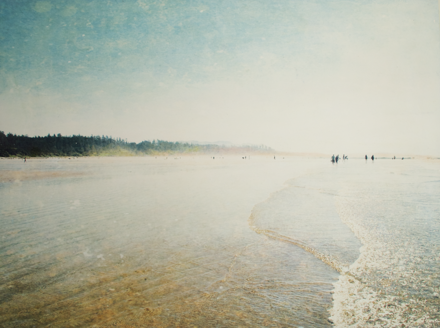 Sun, Sand, Salt 2025 mixed media on cradled panel, 30×40, Sold