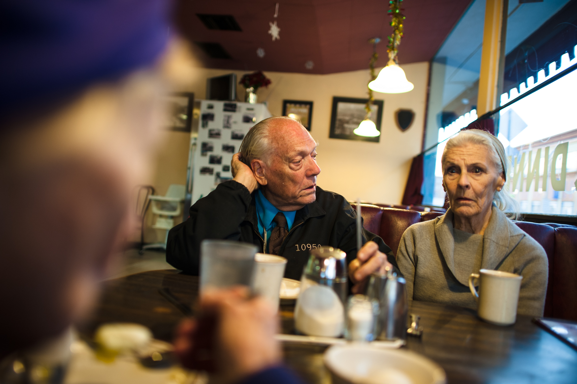  Jeanie, Will and Adina share lunch at a diner in Los Angeles.  