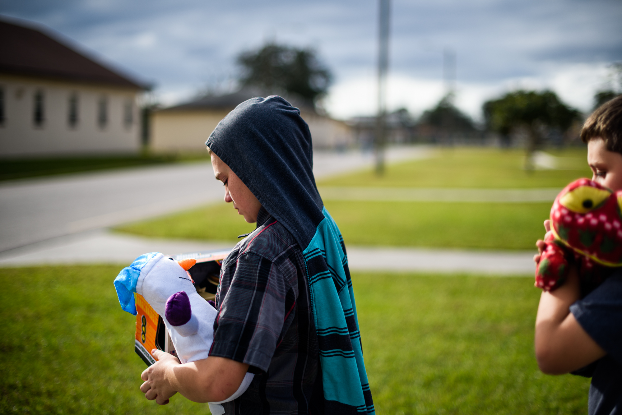  Thomas, age 13, exits the Hernando Correctional Institution in Brooksville, Florida, where his mom, Opal, is incarcerated; Thomas has not seen Opal since she was arrested 4 years prior. 