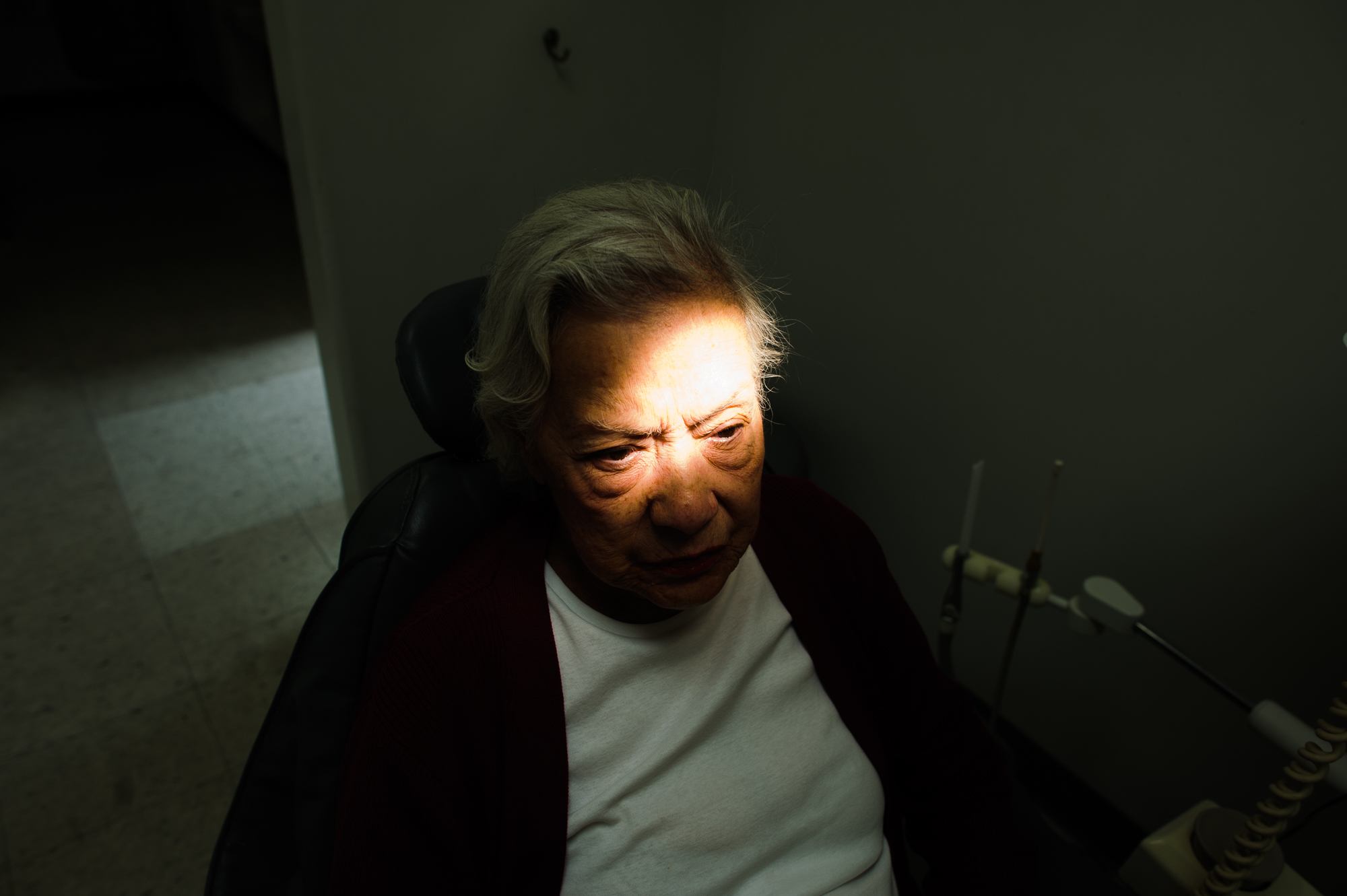  Bianca, age 85, sits in the dentist’s chair, 2010.  