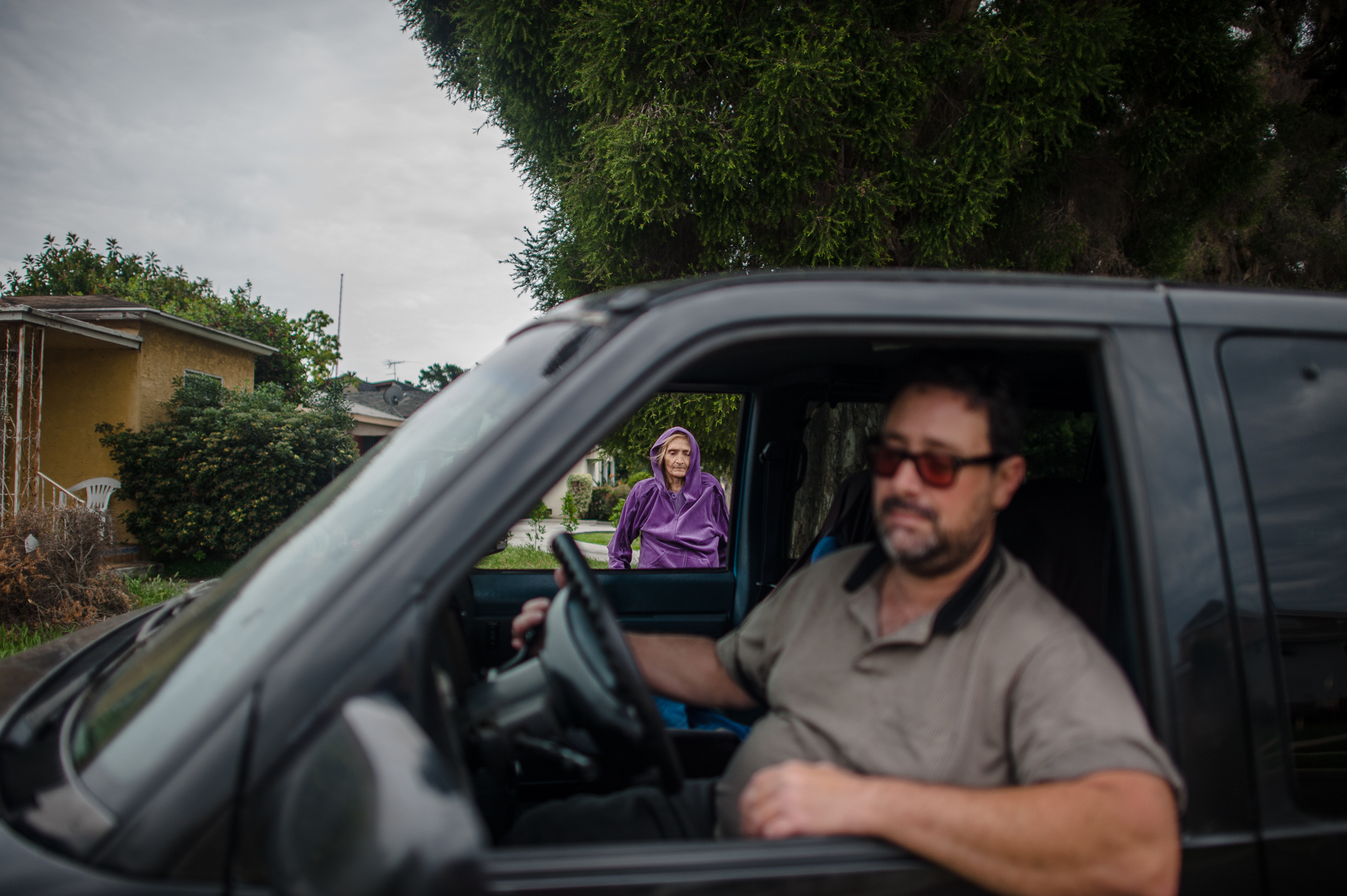 Rosie approaches Adam, her husband’s, van to go an emergency room.