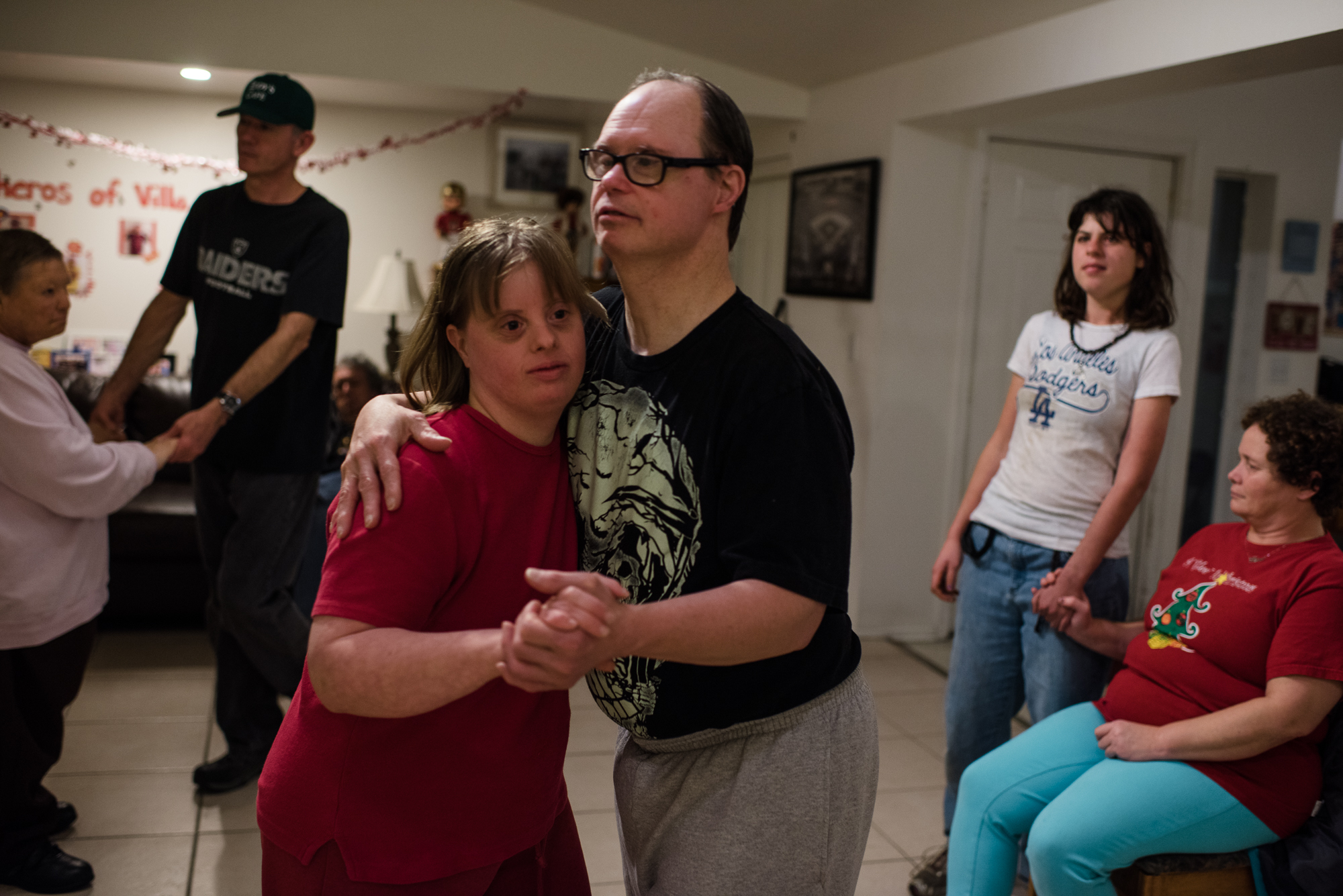 Krysta dances with new love interest, , at the Valentine’s Day party inside one of the homes at the ranch.