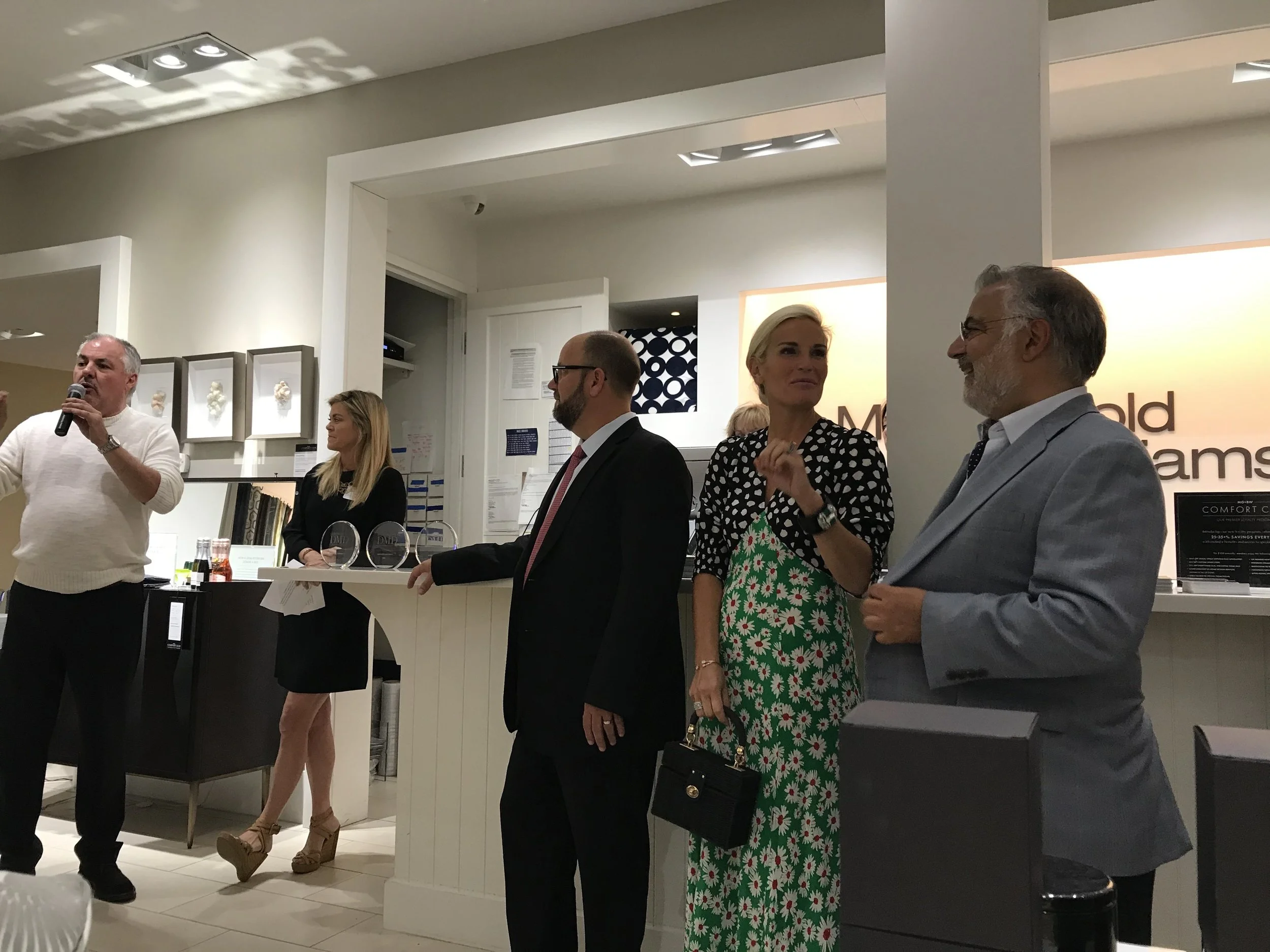 The three honorees standing by…