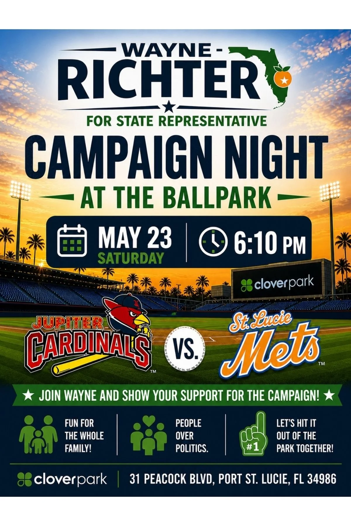 Campaign Night at the Ballpark with Wayne Richter
