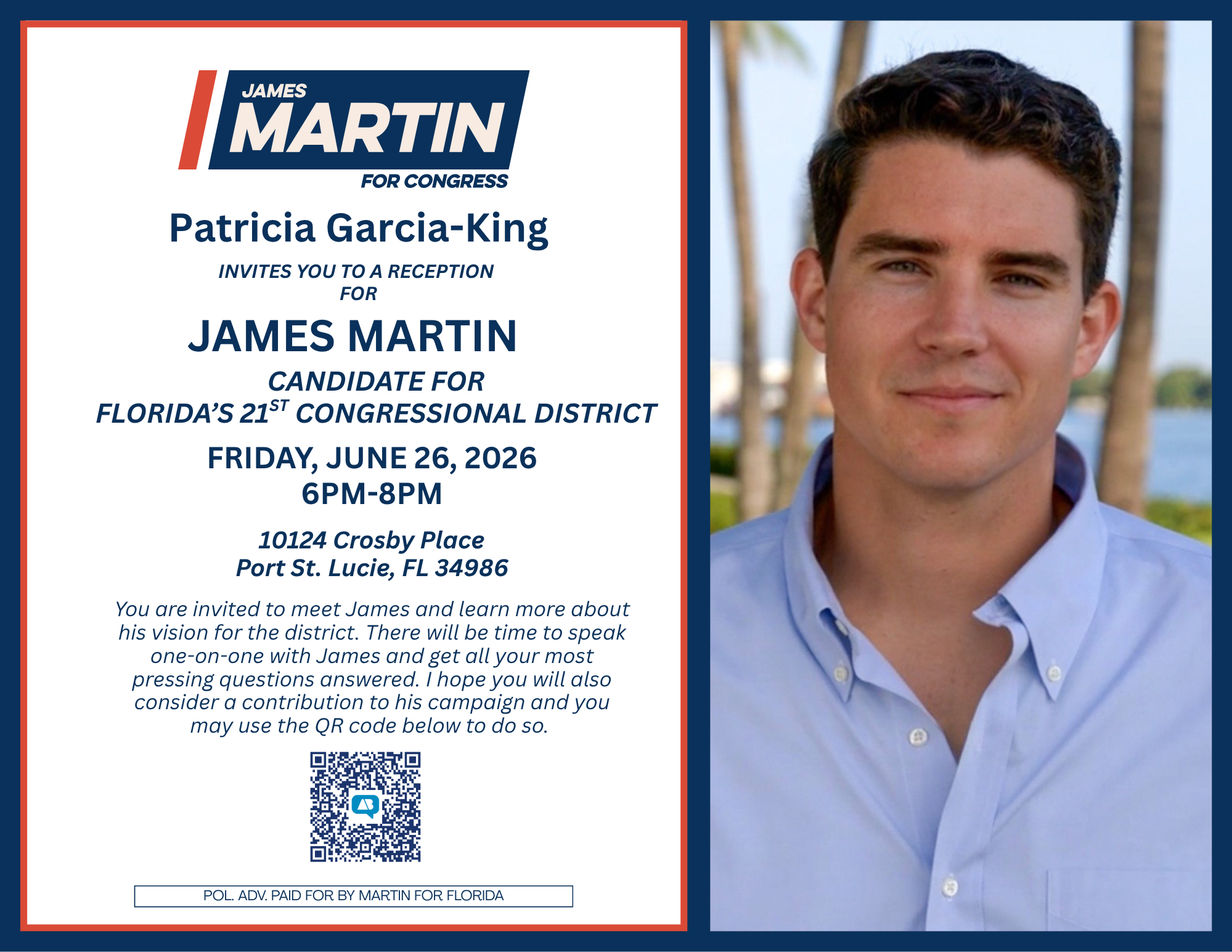 Congressional Candidate James Martin Meet &amp; Greet