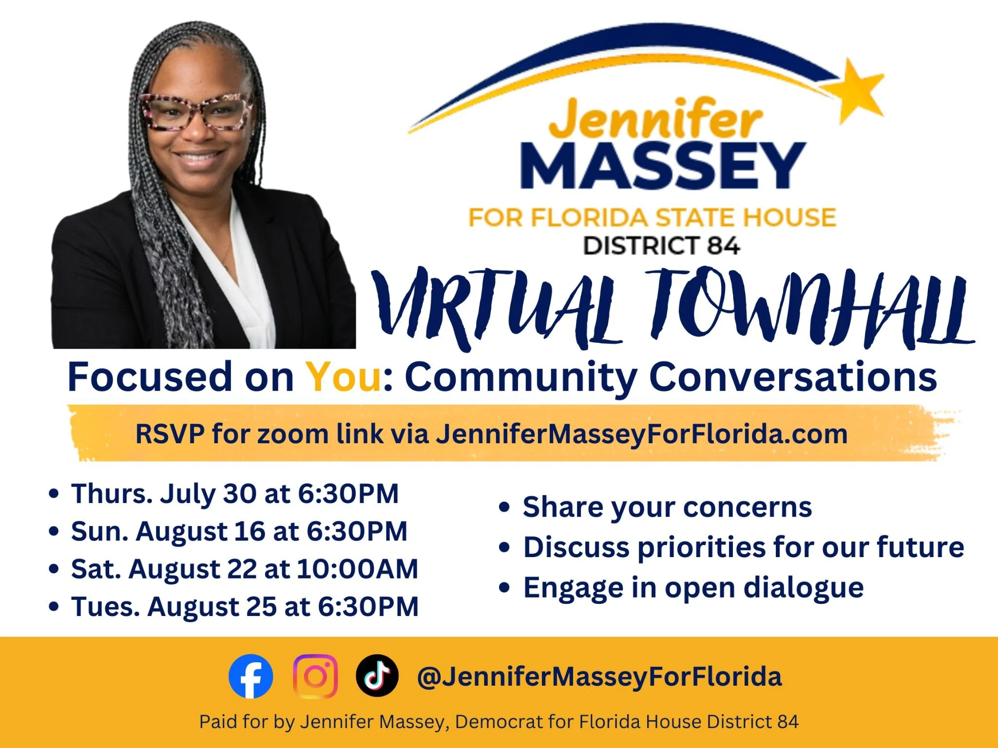 Jennifer Massey for Florida State House - Virtual Townhalls