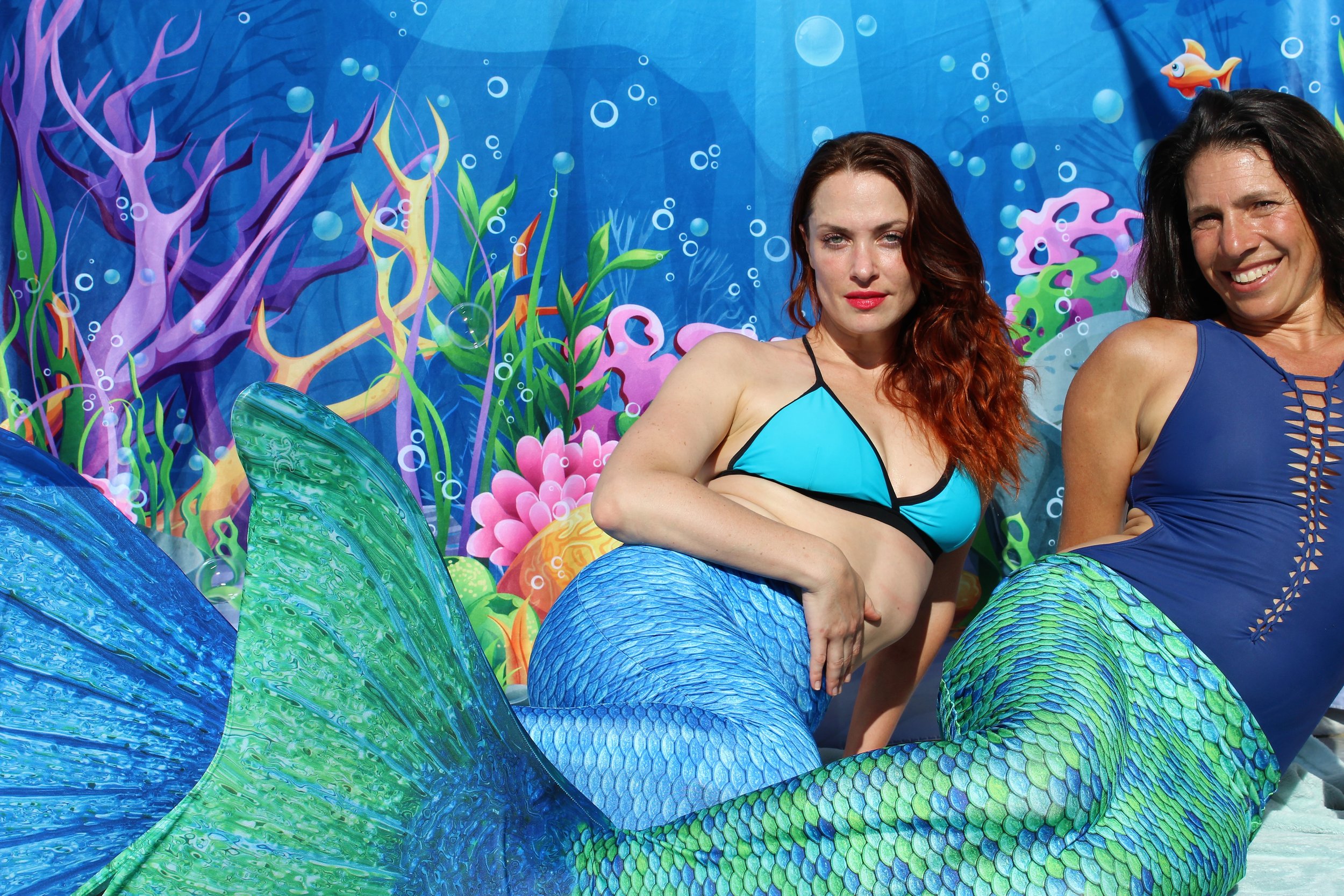 Mermaids with Backdrop