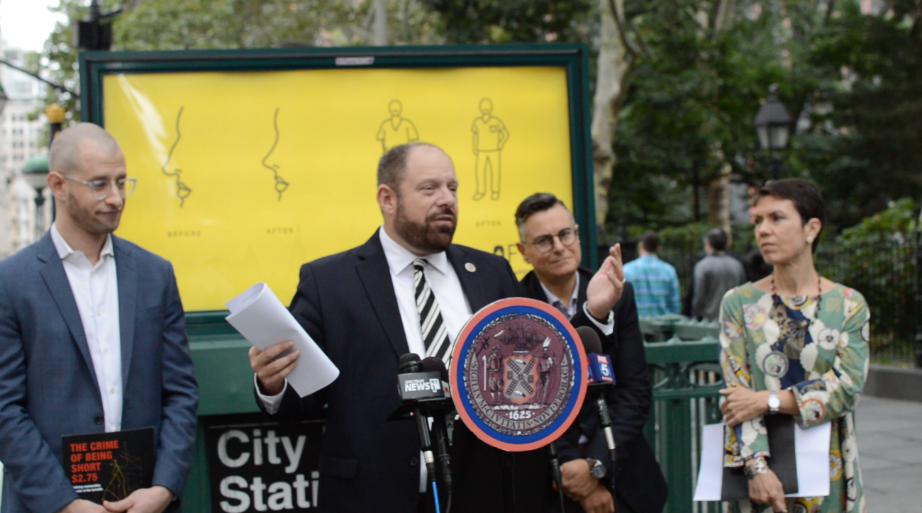Councilmember Rory Lancman and the Community Service Society of New York sued the city and NYPD to release fare evasion arrest data as mandated by a 2017 law. // Photo courtesy of Rory Lancman