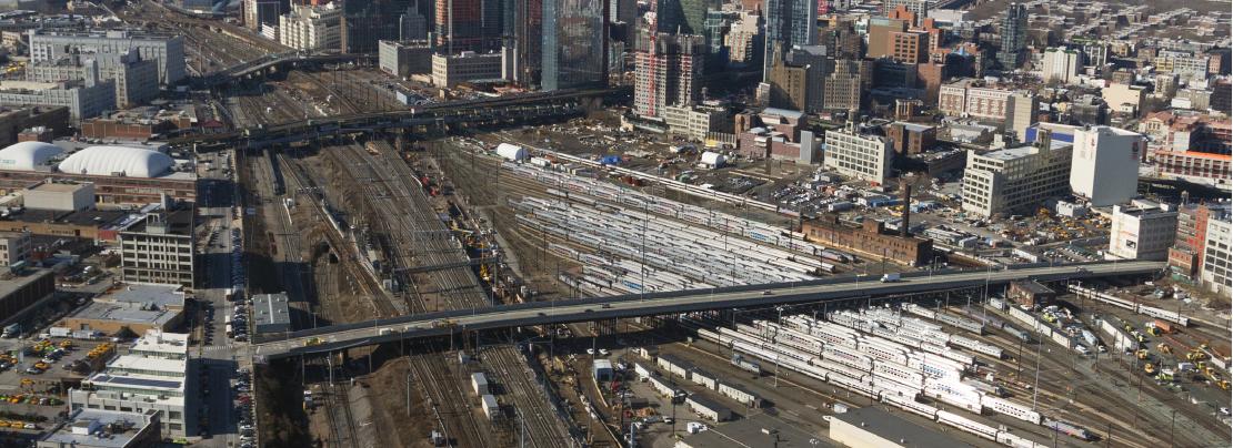 Aerial view of Sunnyside Yard, proposed site of a massive development project. Photo courtesy of NYCEDC