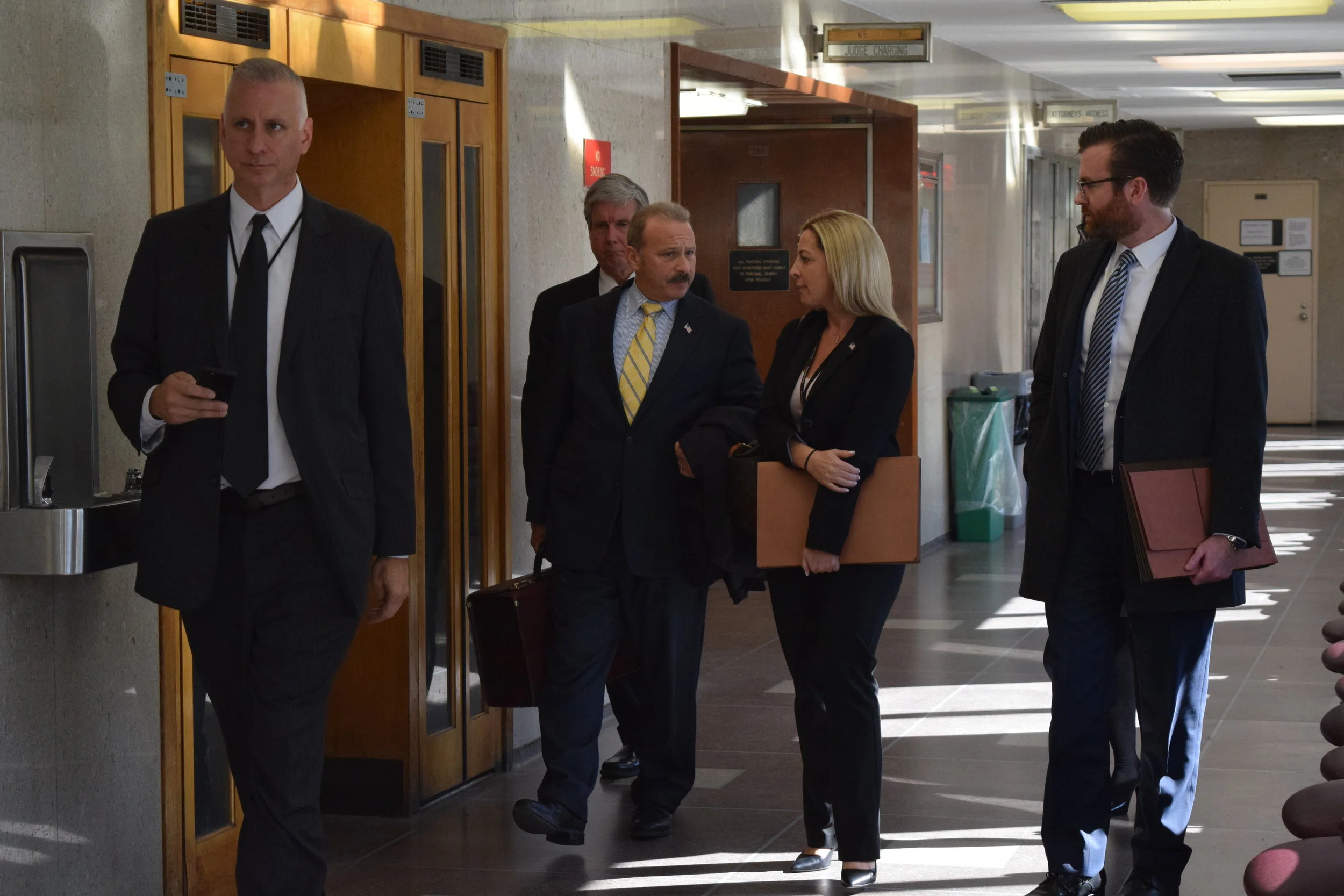 Prosecutors in the Vetrano trial leave the courtroom last week.