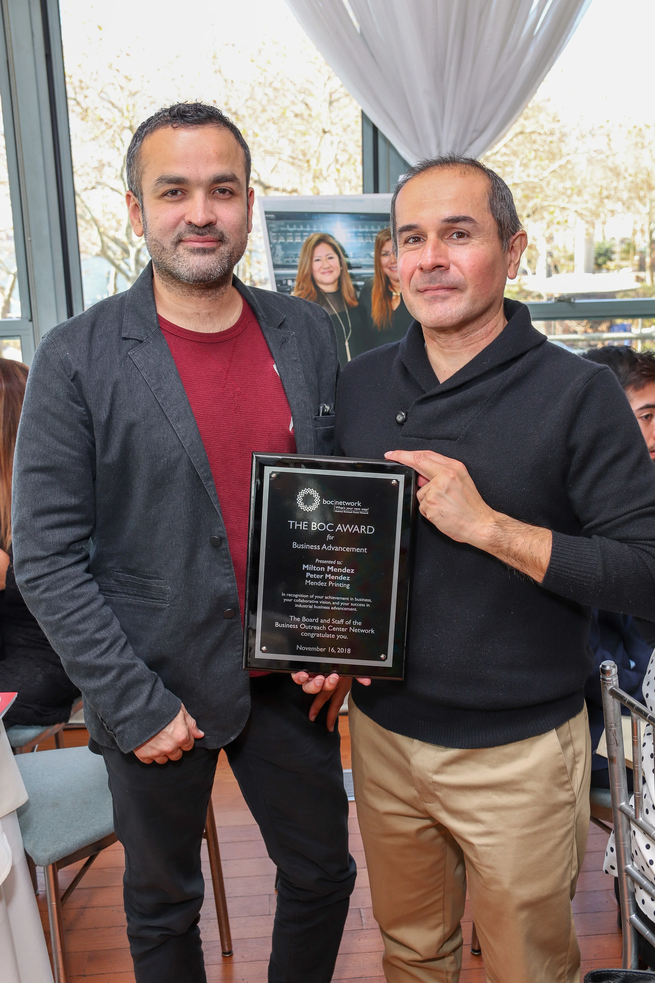 Milton Mendez and Peter Mendez of Mendez Printing. Photo courtesy of Afrikanspot Photo and Video Agency.