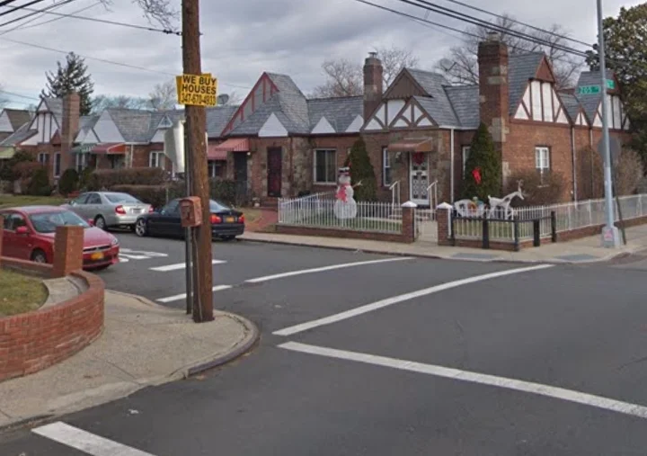 Google Maps image of the corner of 205th Street and 116th Avenue in St. Albans. Photo via Google Maps.