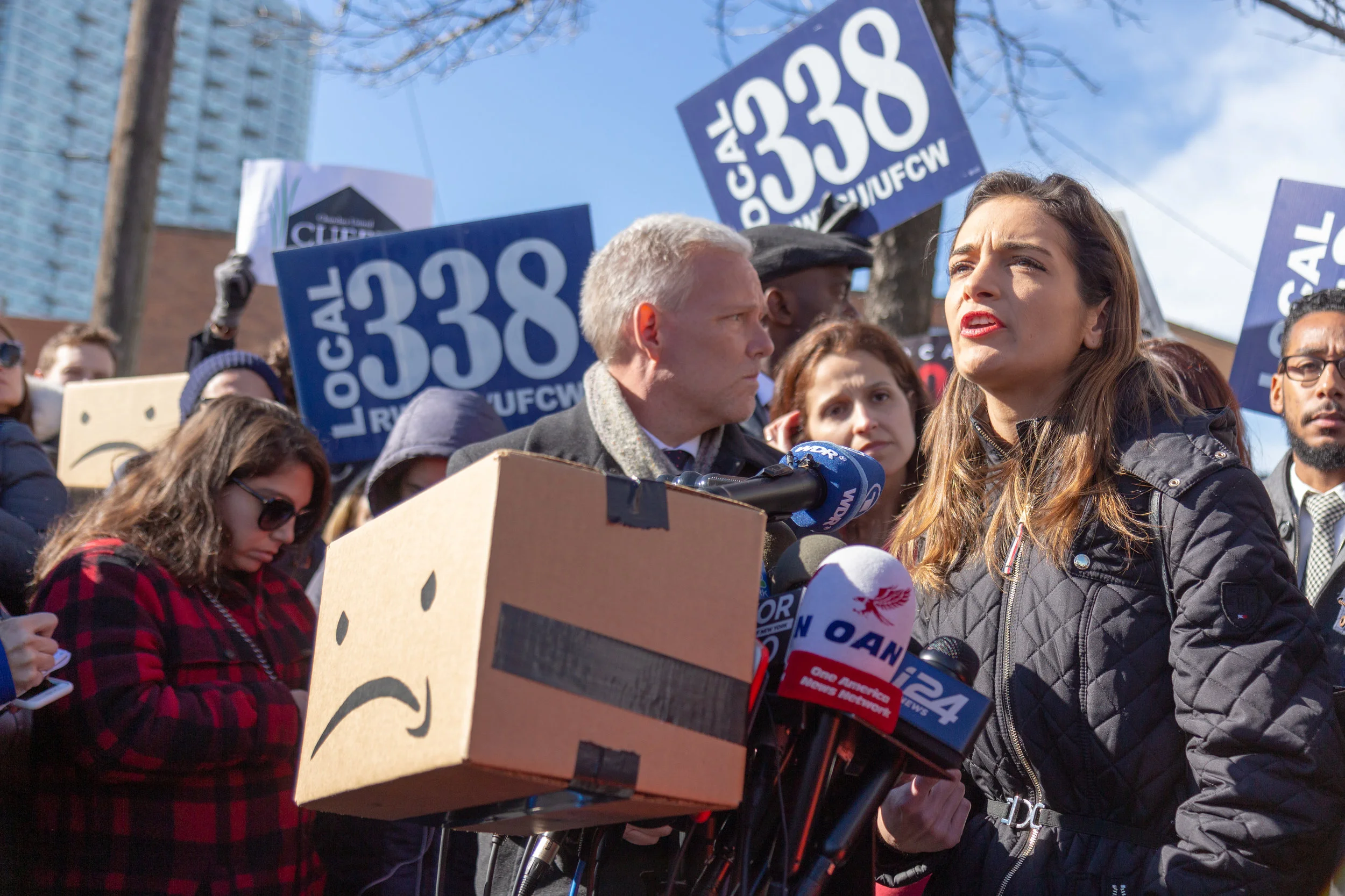 State Senate-elect Julia Salazar, one of the local leaders who has rallied against Amazon’s Long Island City campus. Eagle photo by Jonathan Sperling.
