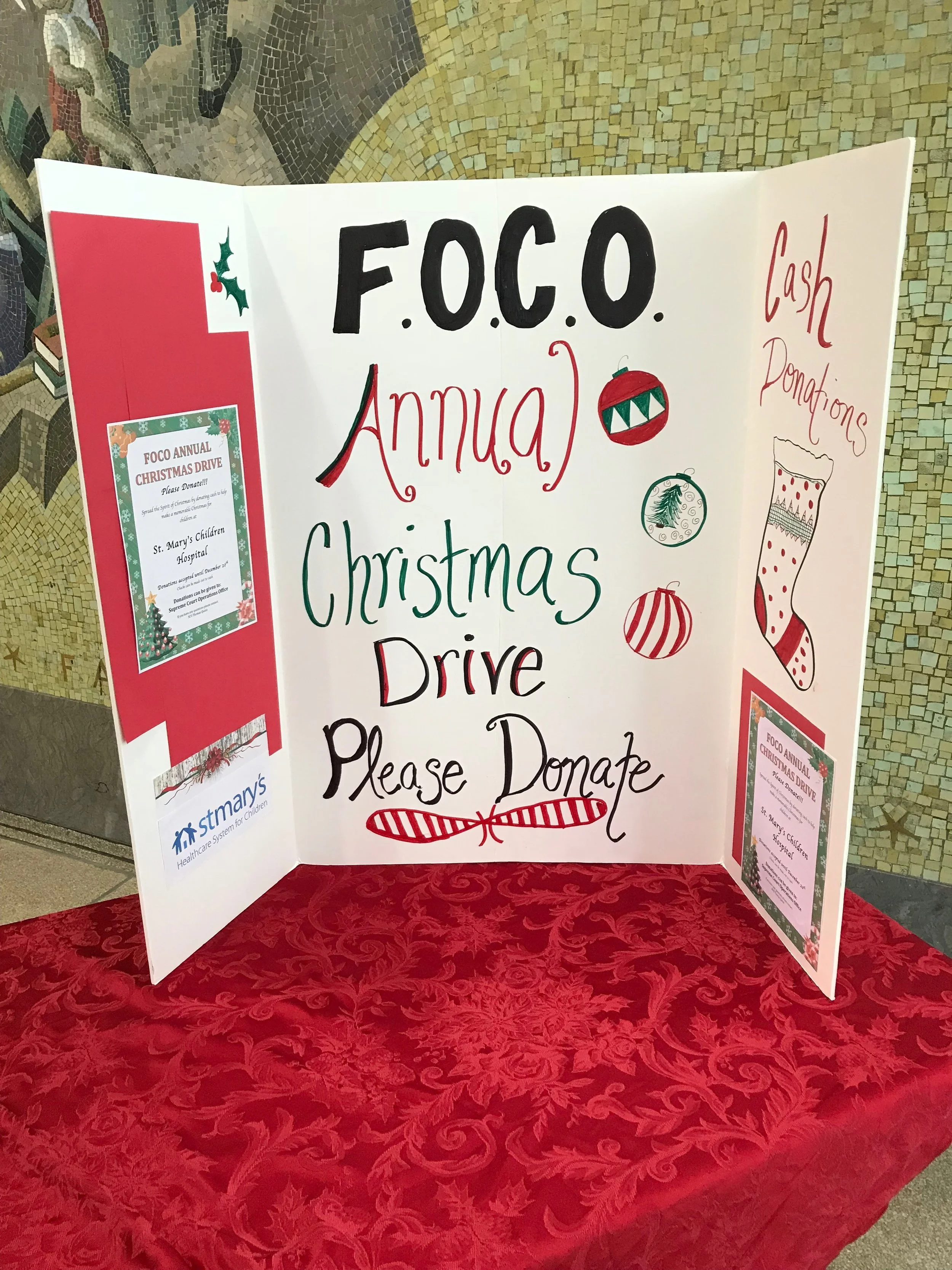 FOCO Christmas Drive Benefits St. Mary’s Children’s Hospital