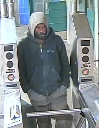 Still image of the alleged attacker leaving the train station on Sunday, Nov. 11. Photo courtesy of the NYPD.