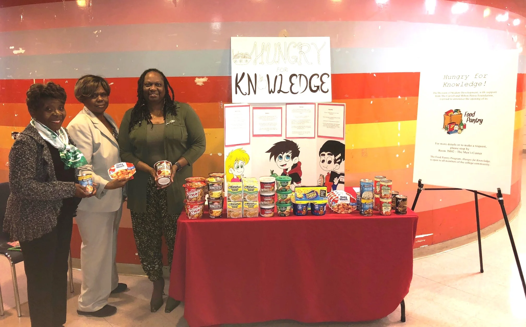 York College’s food pantry receives a donation from the Greater Queens Chapter of the Links.