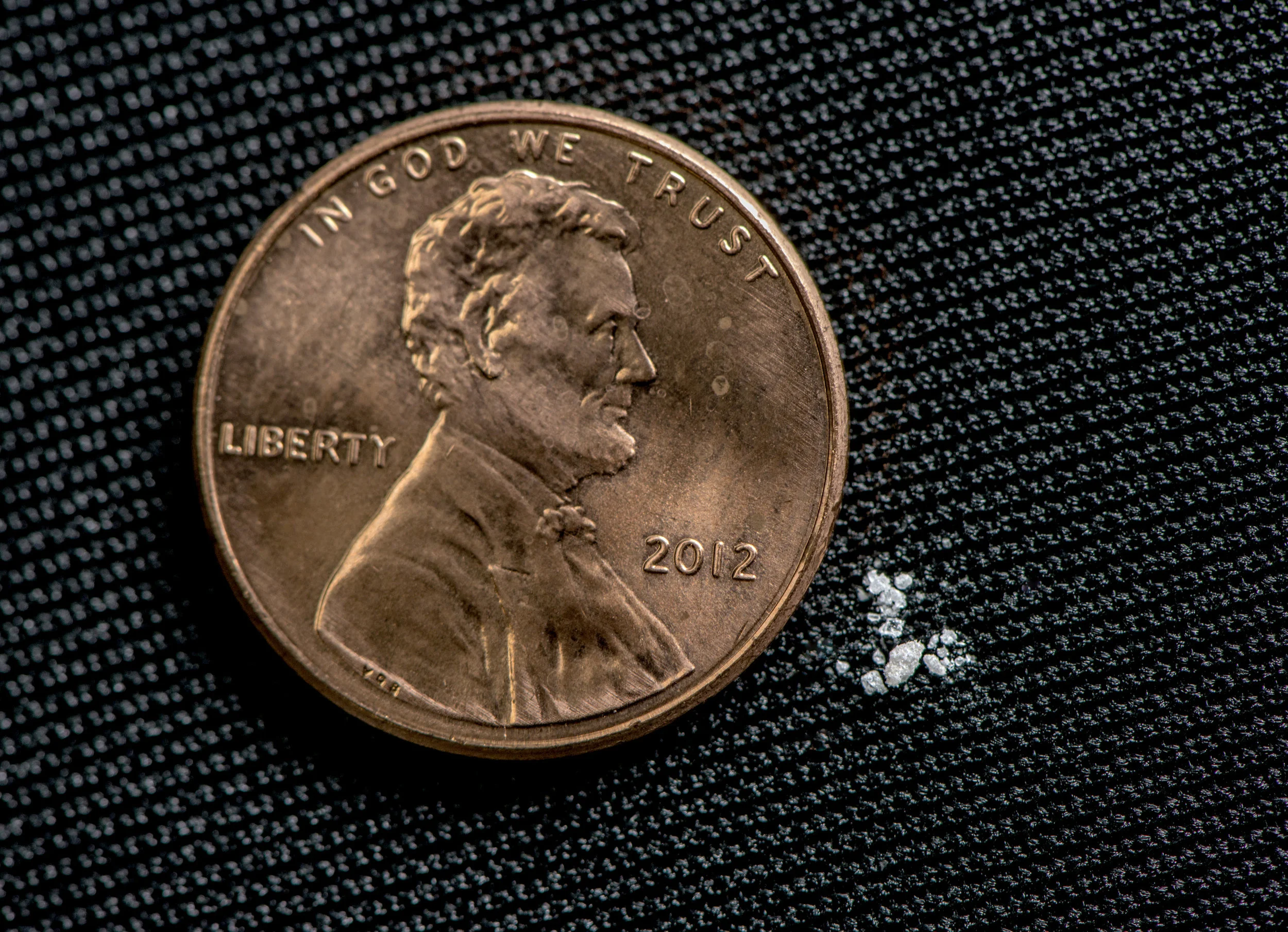 Two milligrams of fentanyl, a lethal dose for most people. Photo via the DEA.