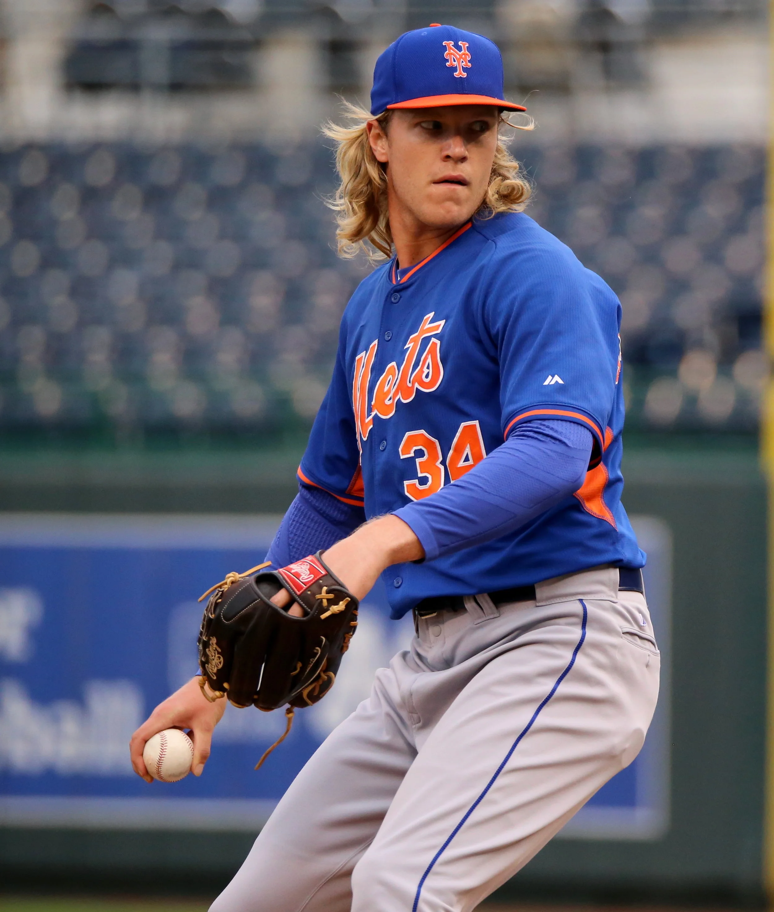 Mets pitcher Noah Syndergaard is the namesake of Syndergaard, a horse who won at Aqueduct Saturday. Photo by Arthur Pardavila III.