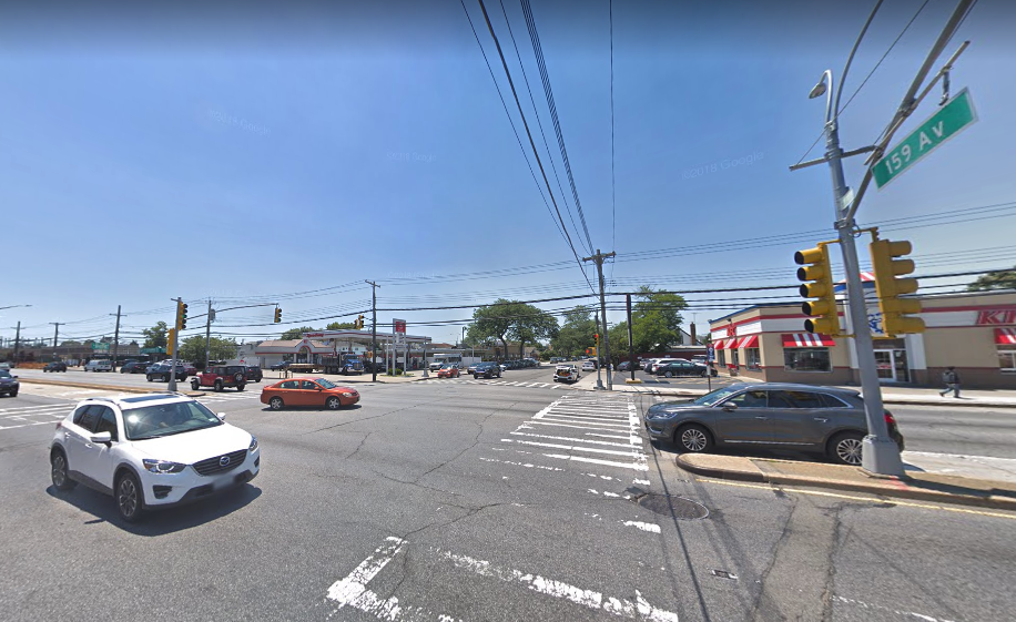 Intersection of 159th Avenue and Cross Bay Boulevard. Image via Google Maps.
